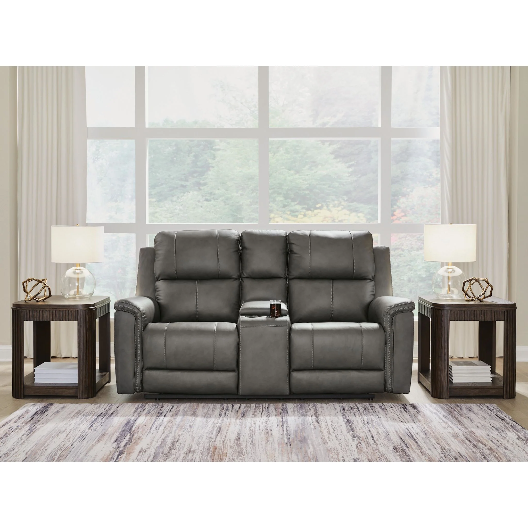 Beryton Power Reclining Loveseat with Console - Image 12