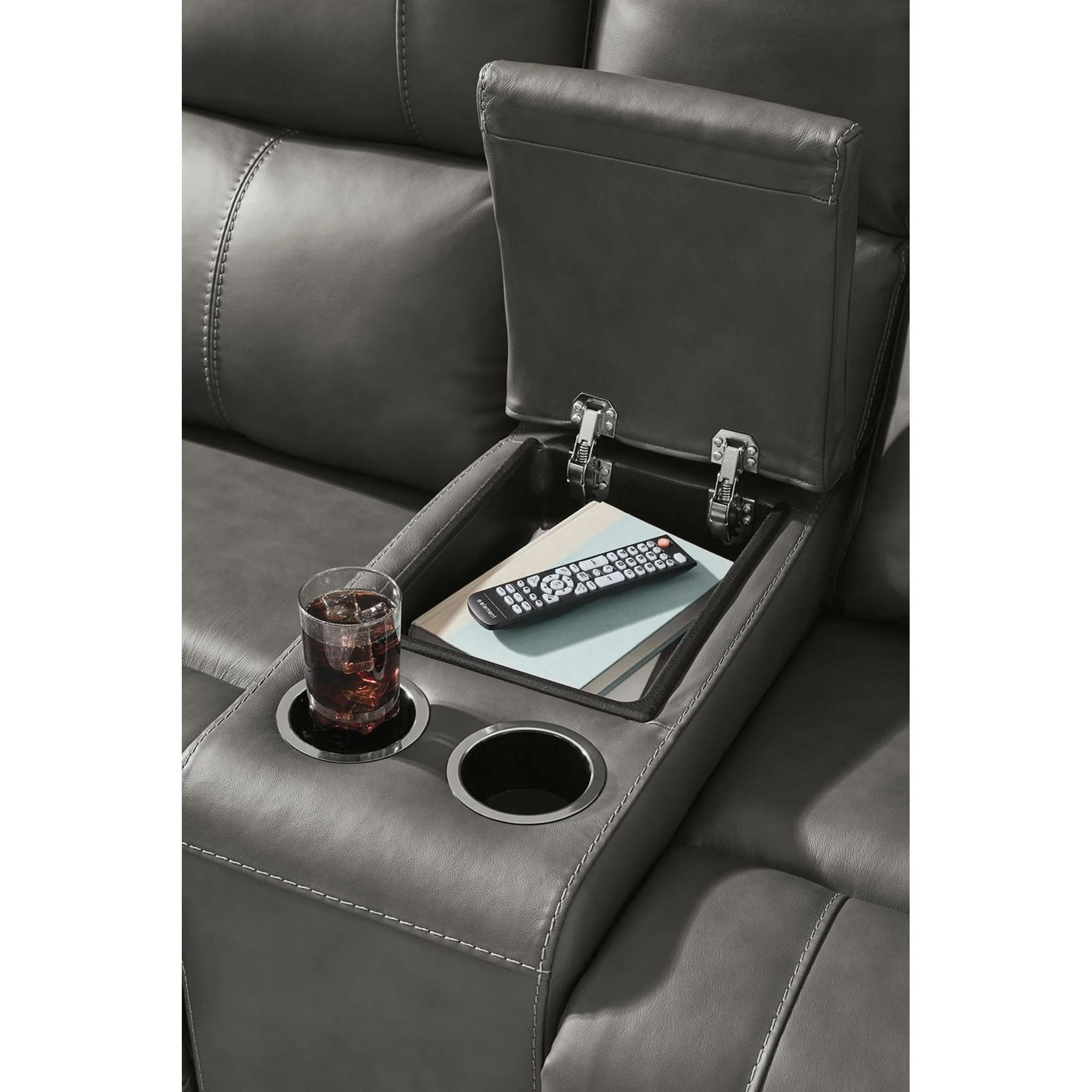 Beryton Power Reclining Loveseat with Console - Image 6