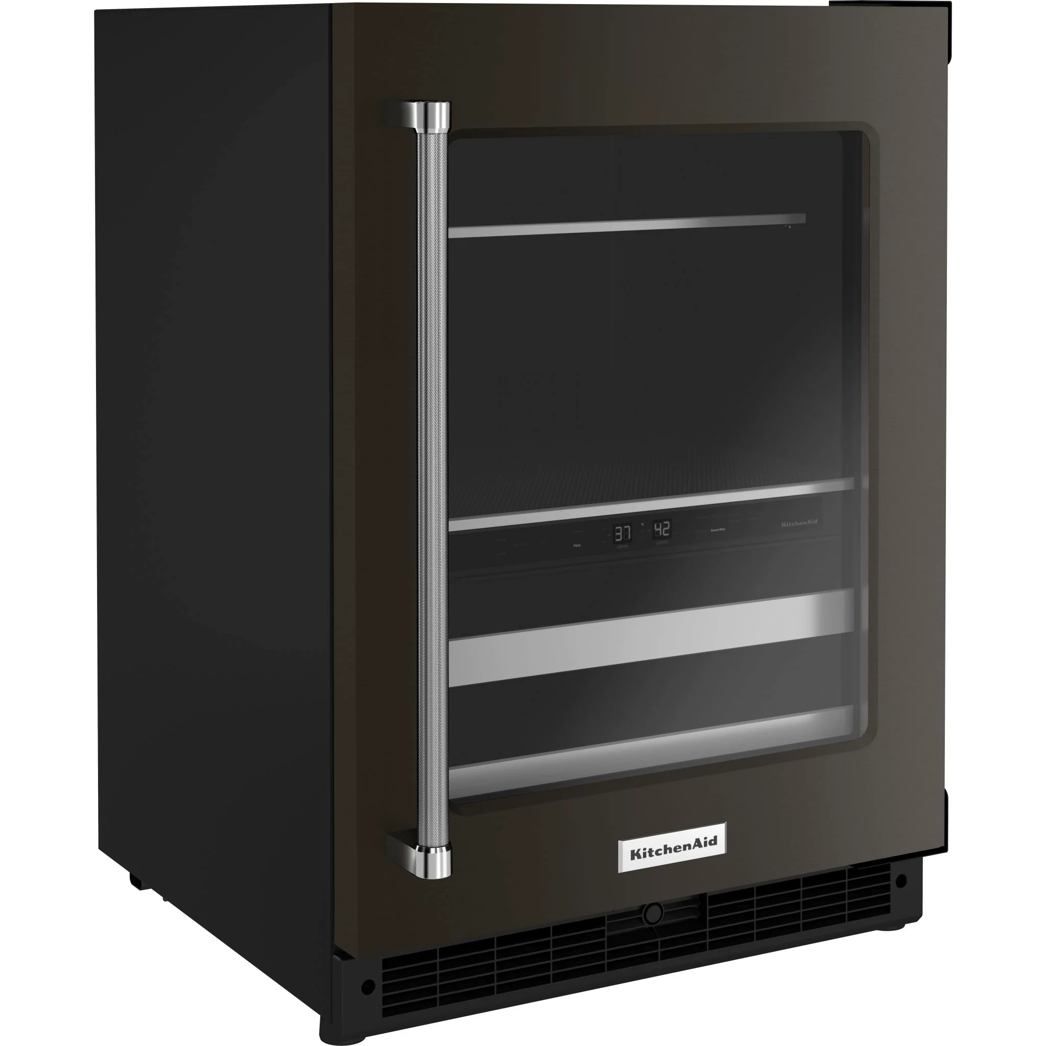 KitchenAid 24" Beverage Center with Glass Door and Metal-Front Racks - Black Stainless (KUBR314KBS) - Image 2