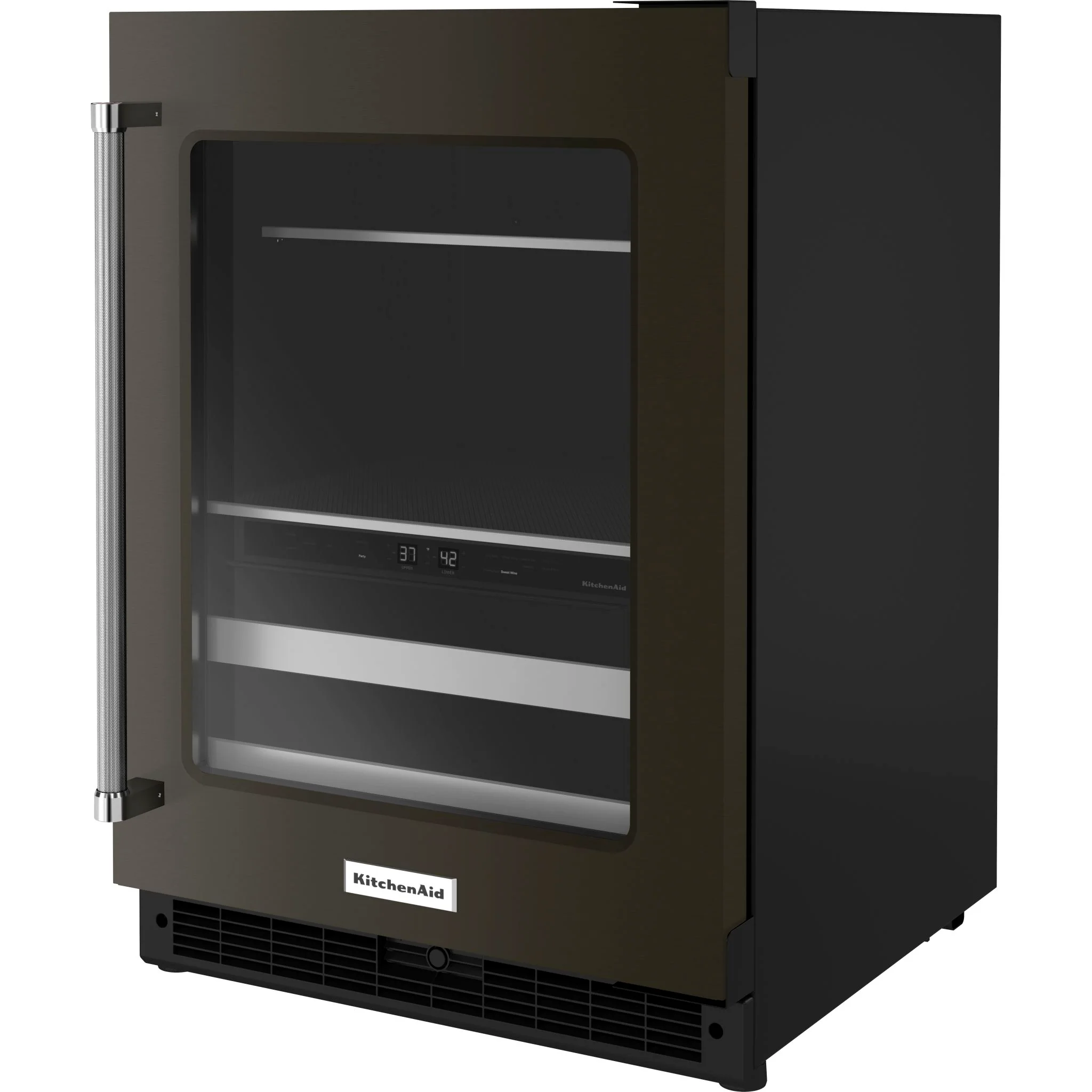 KitchenAid 24" Beverage Center with Glass Door and Metal-Front Racks - Black Stainless (KUBR314KBS) - Image 3