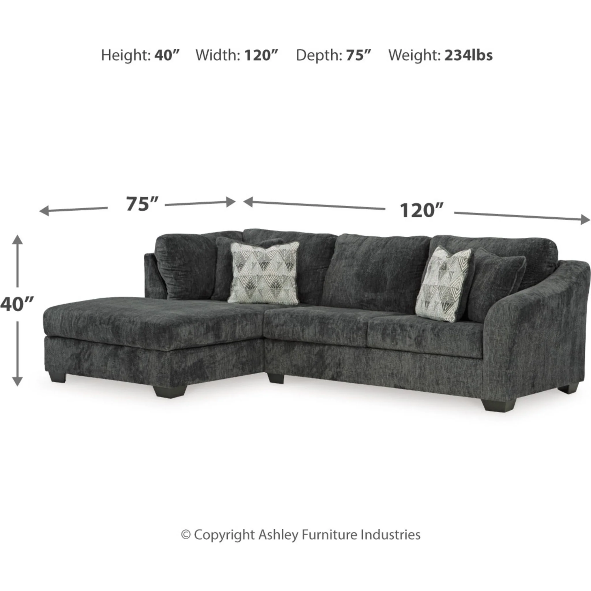 Biddeford 2 Piece Sectional with Chaise - Image 3