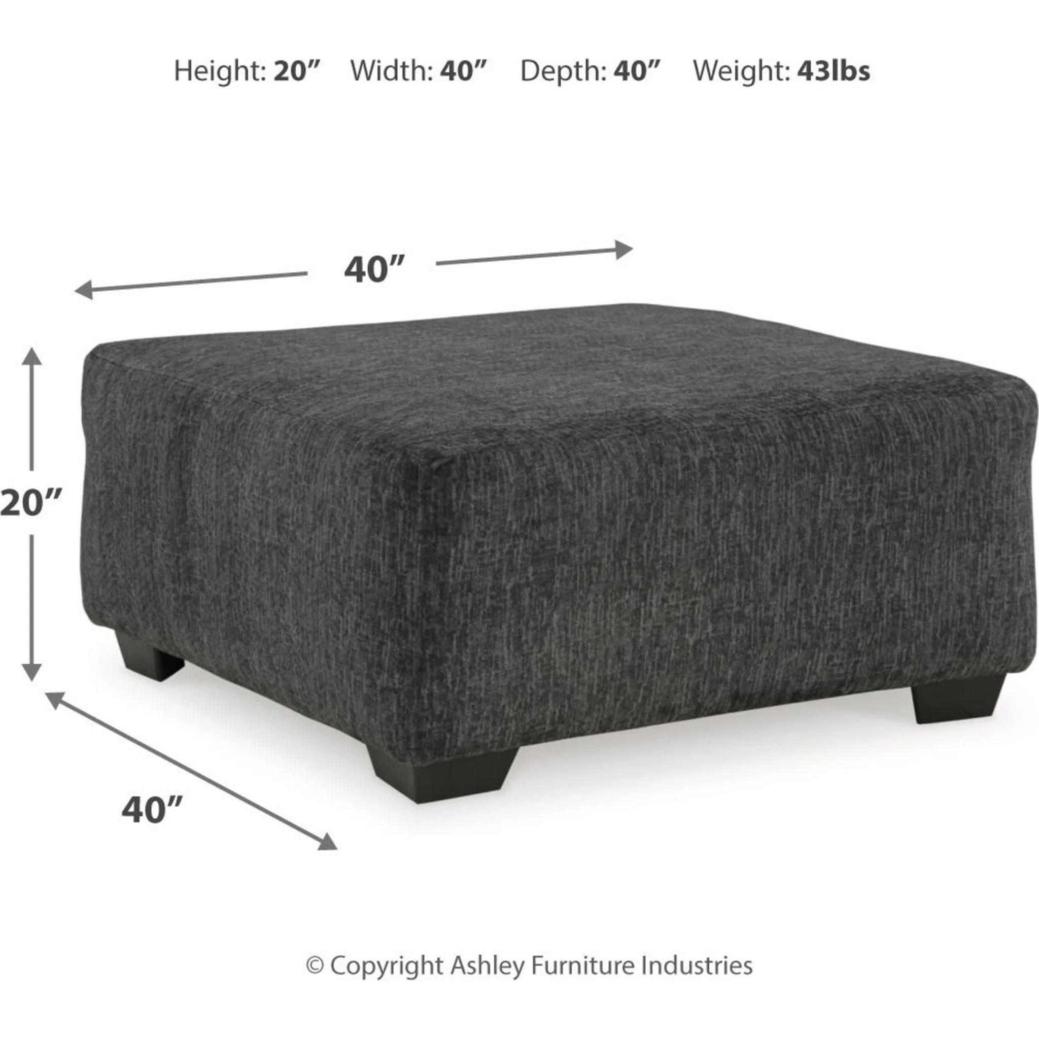 Biddeford Oversized Accent Ottoman - Image 6