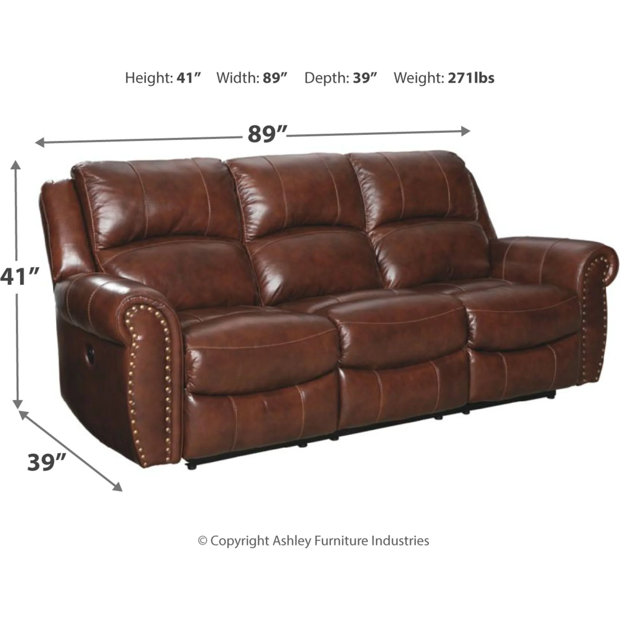 Bingen Reclining Sofa with Power - Image 4
