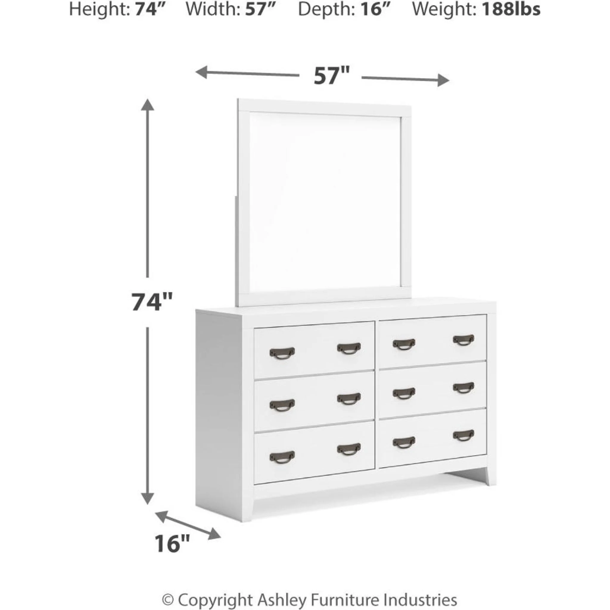 Binterglen 5 Piece Twin Panel Bedroom - Image 7