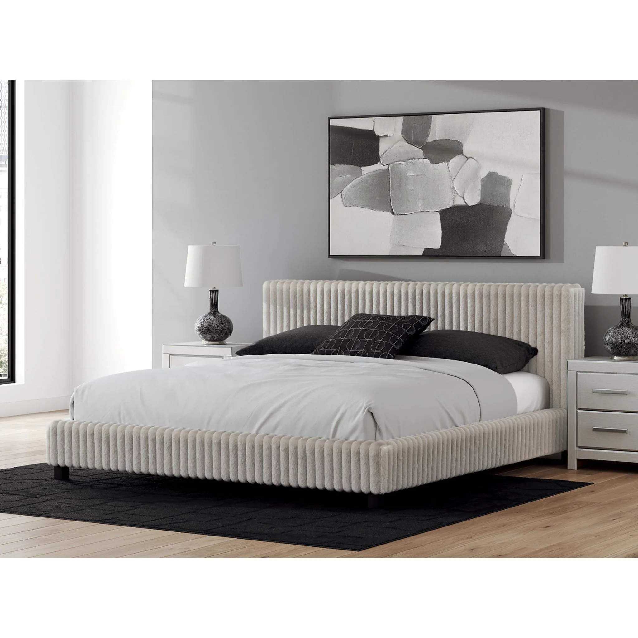 Birmonton 5 Piece King Upholstered Bedroom - Image 16