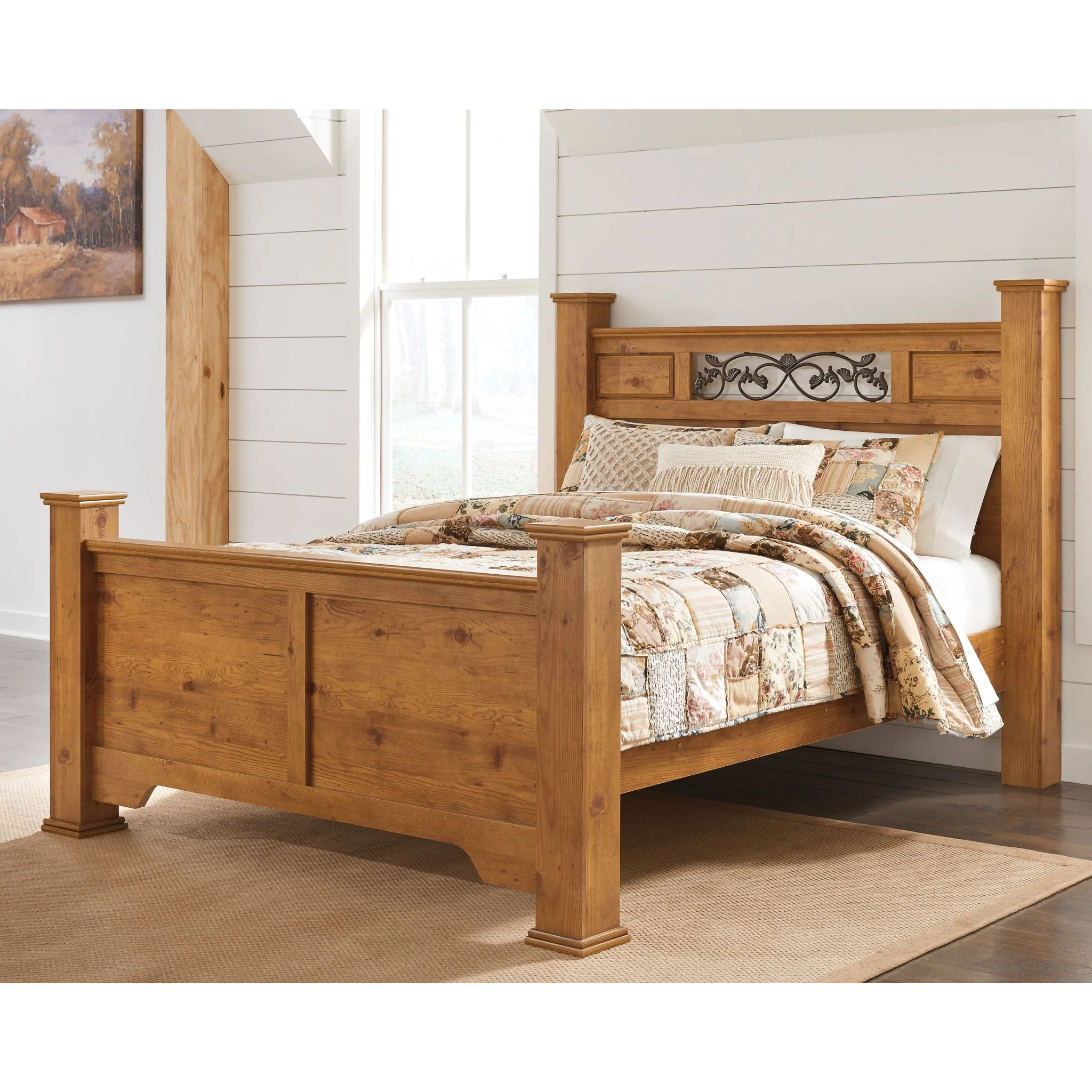 Bittersweet 4 Piece Queen Poster Bed - Image 3
