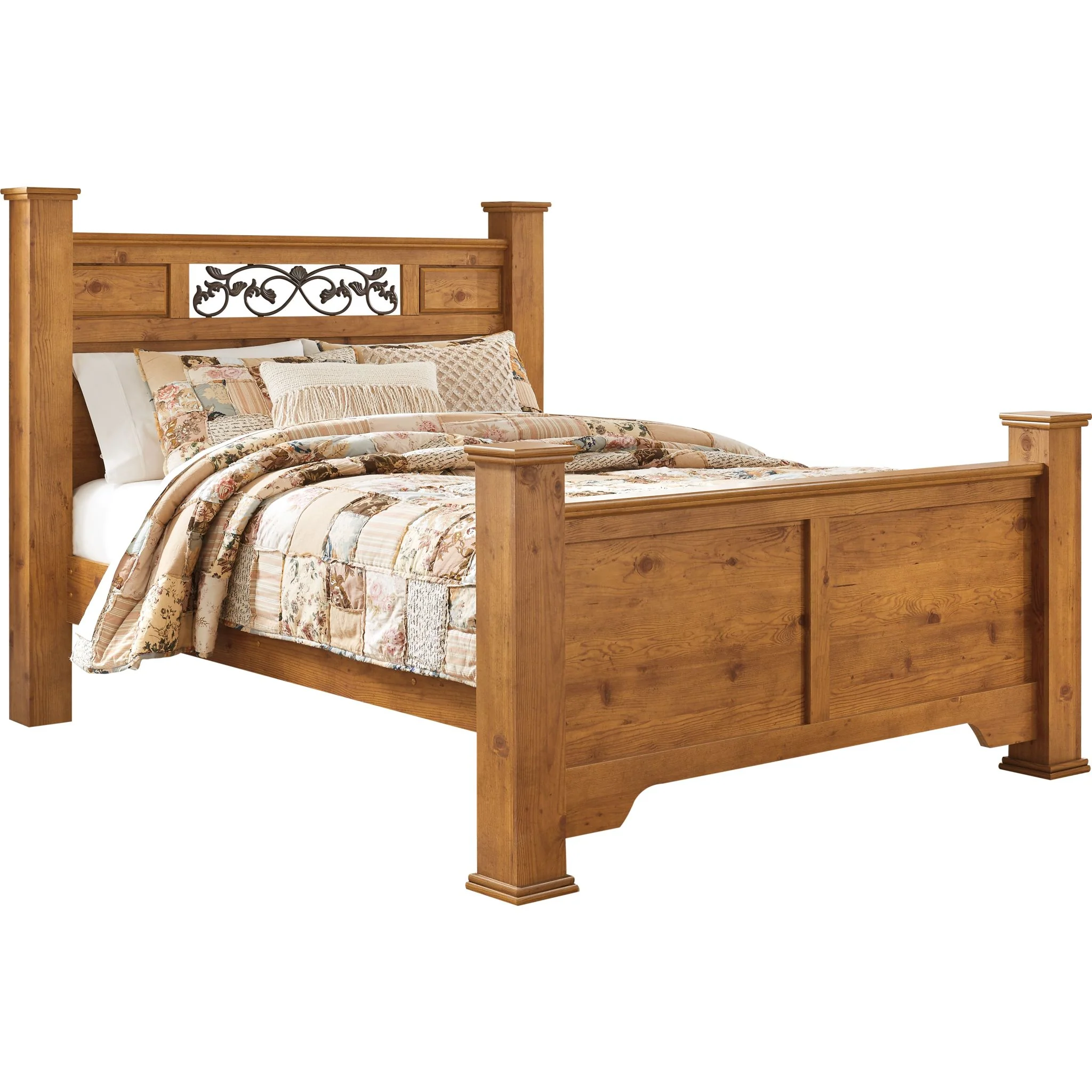Bittersweet 4 Piece Queen Poster Bed - Image 4