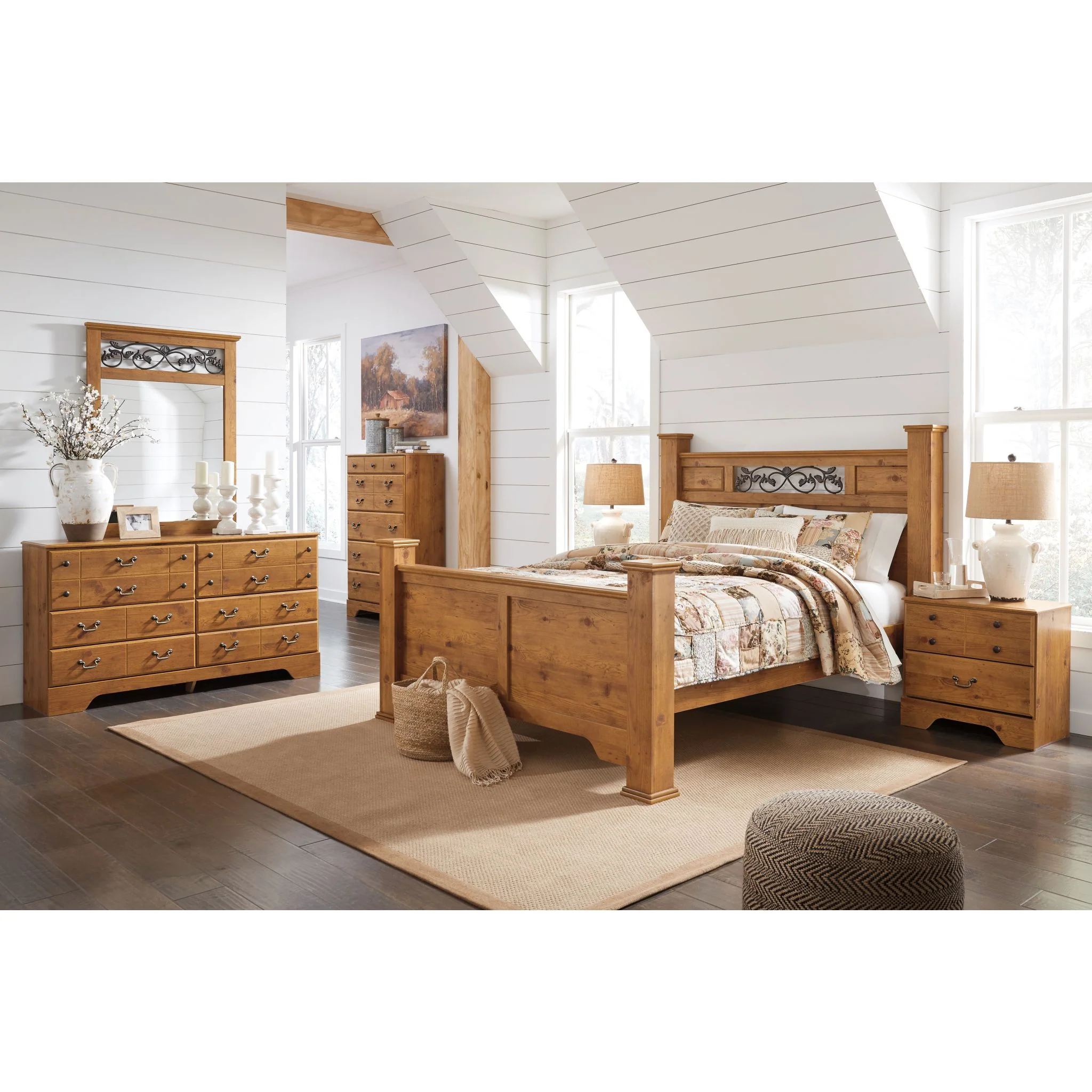 Bittersweet 4 Piece Queen Poster Bed - Image 5
