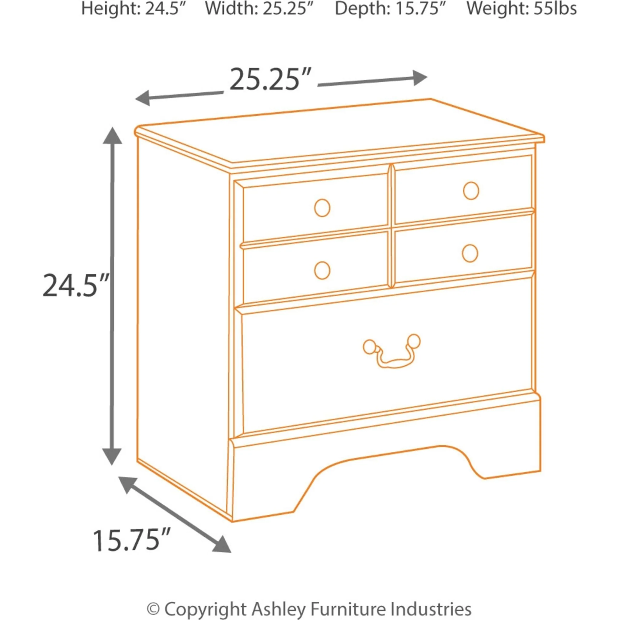 Bittersweet Two Drawer Nightstand - Image 9