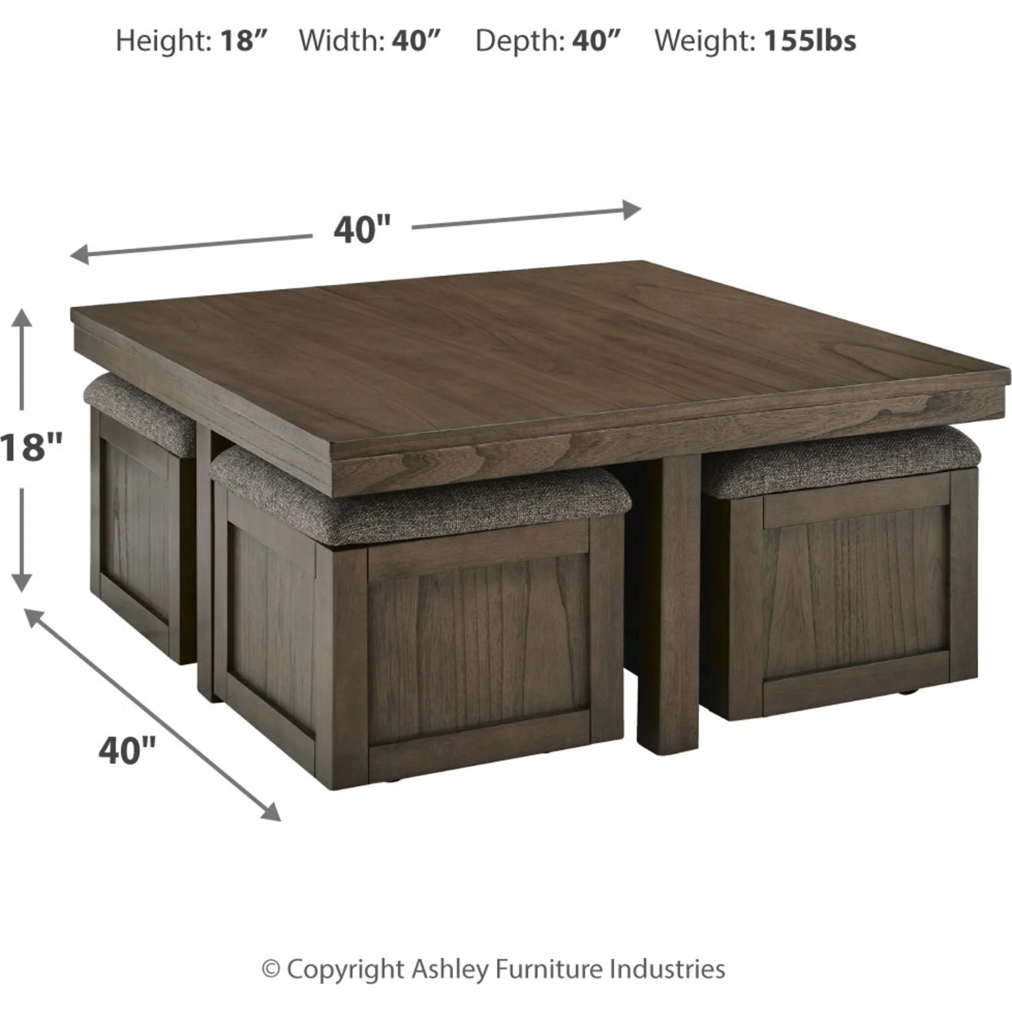 Boardernest Coffee Table with 4 Stools - Image 8