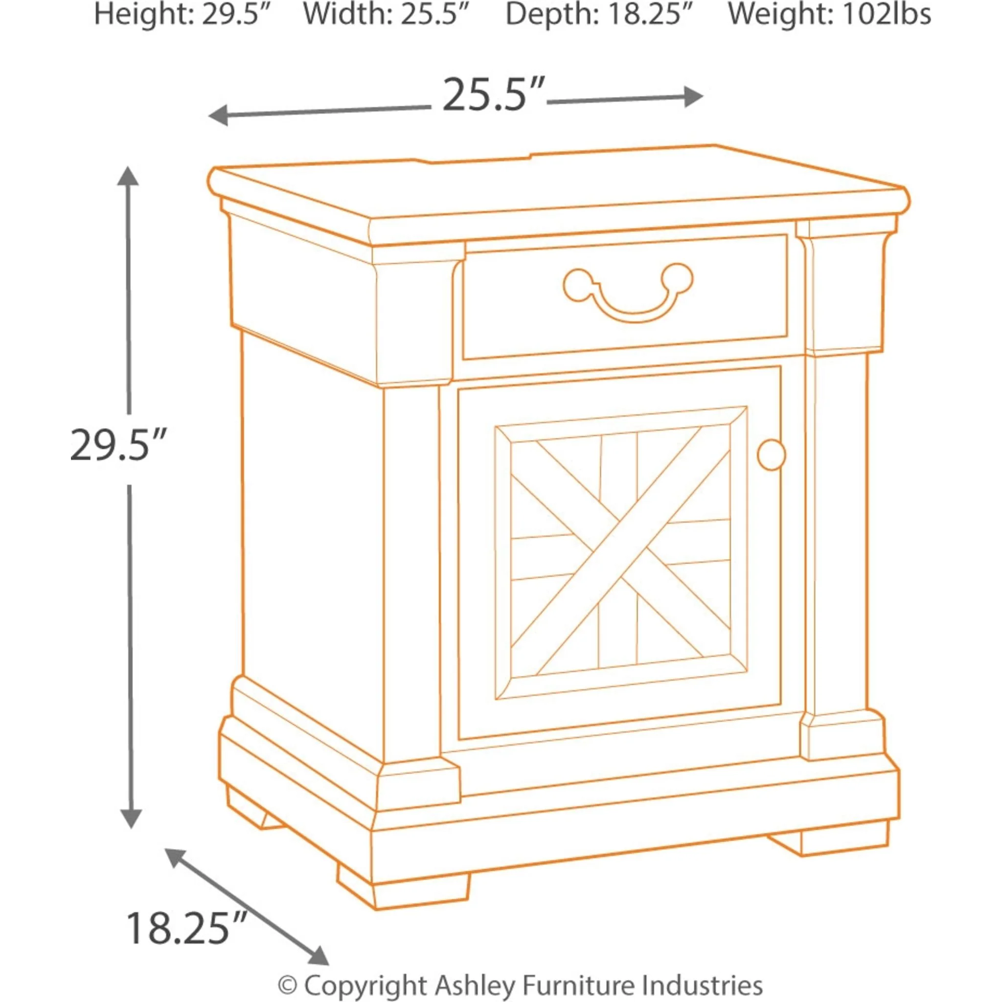 Bolanburg One Drawer Nightstand - Image 8