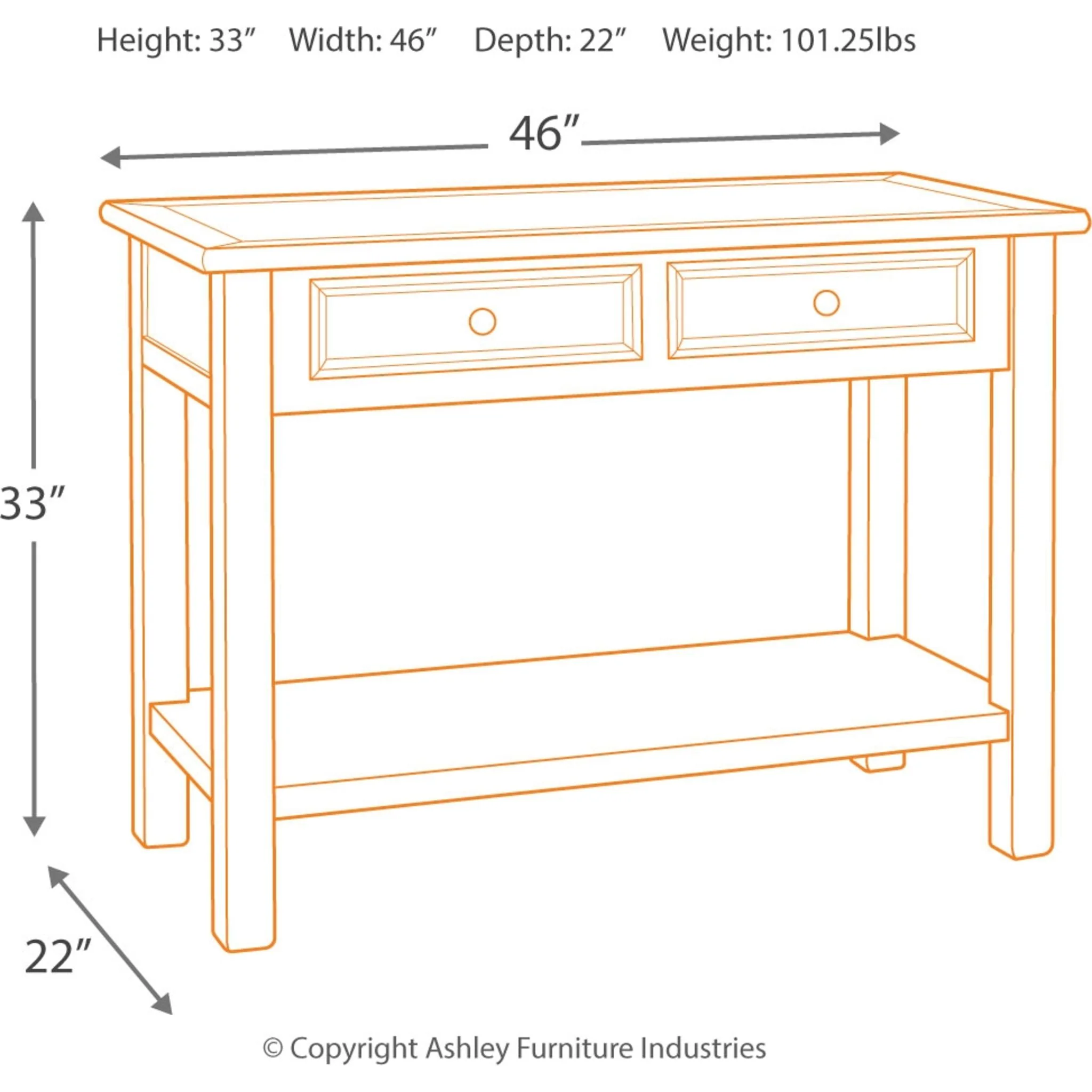 Bolanburg Sofa Table - Image 4