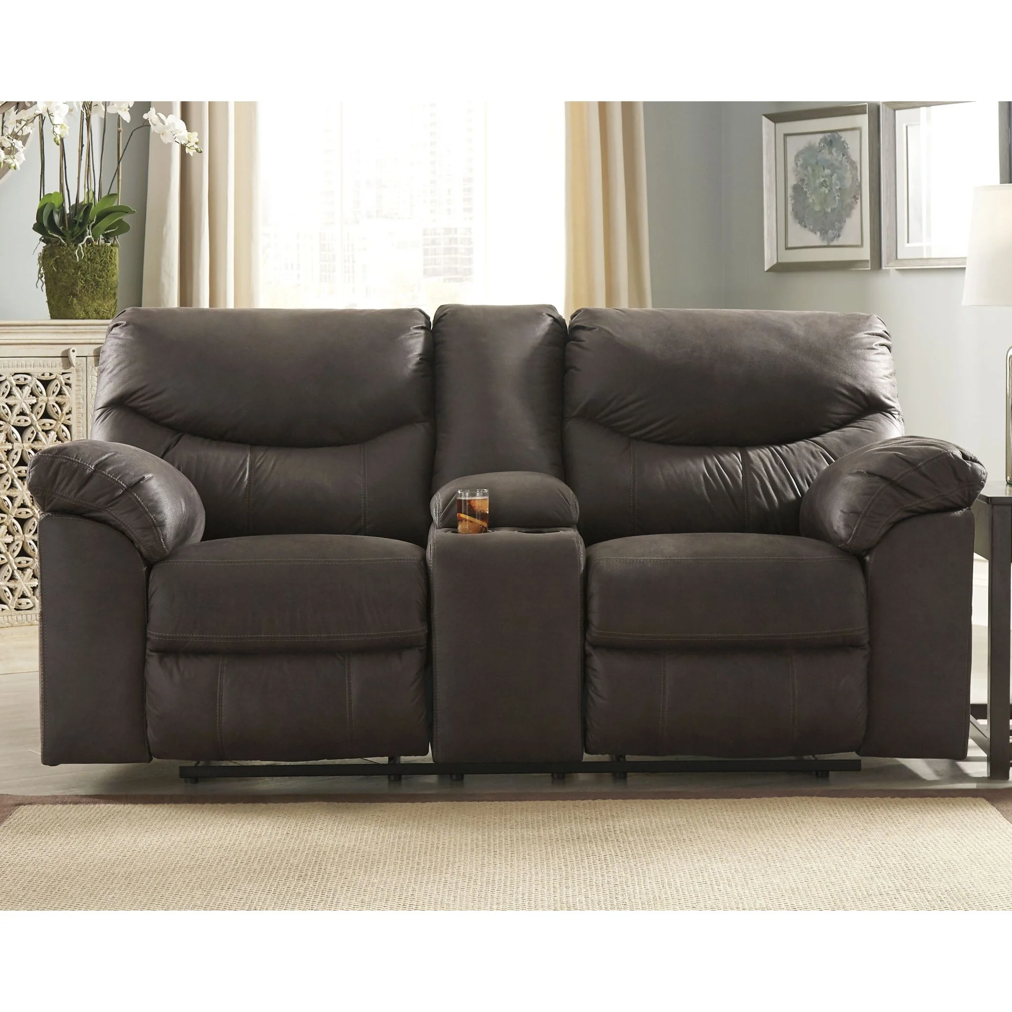 Boxberg Reclining Power Loveseat with Console - Image 2