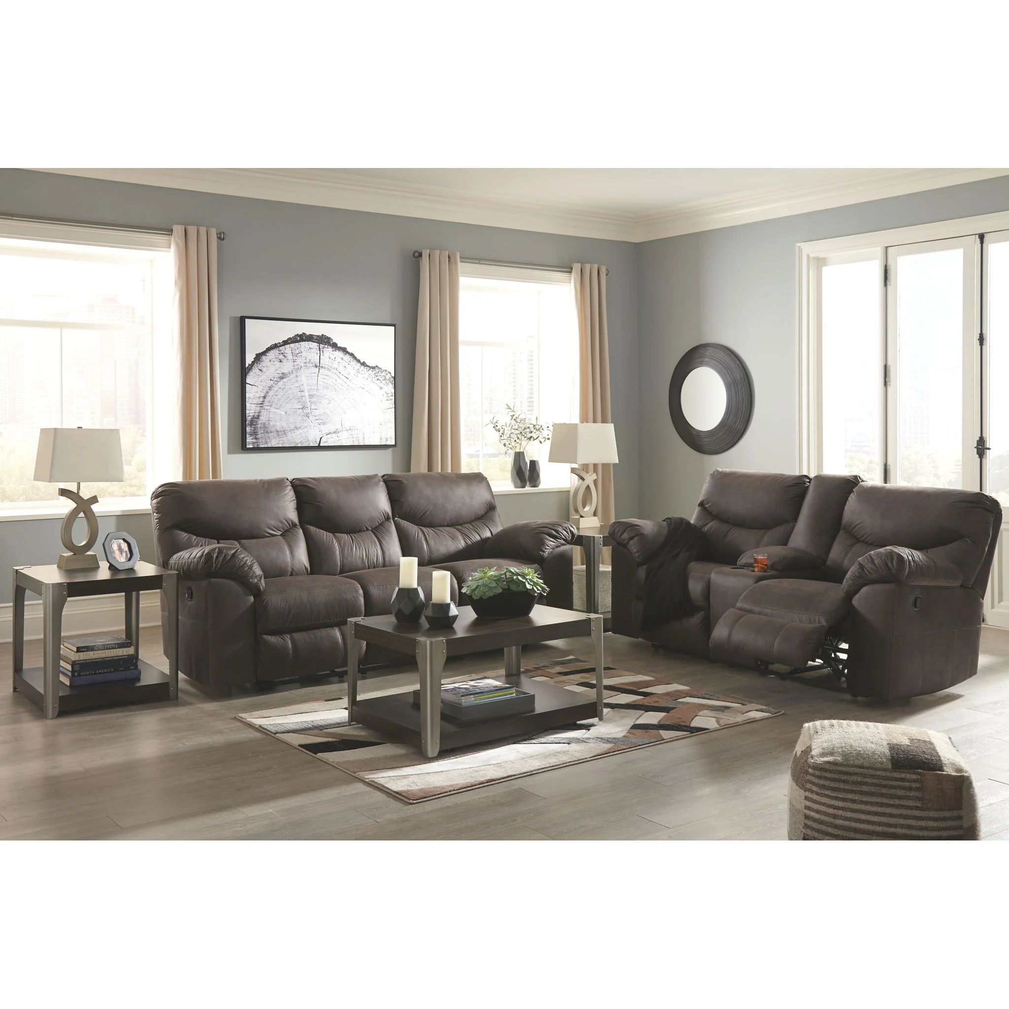 Boxberg Reclining Power Loveseat with Console - Image 5