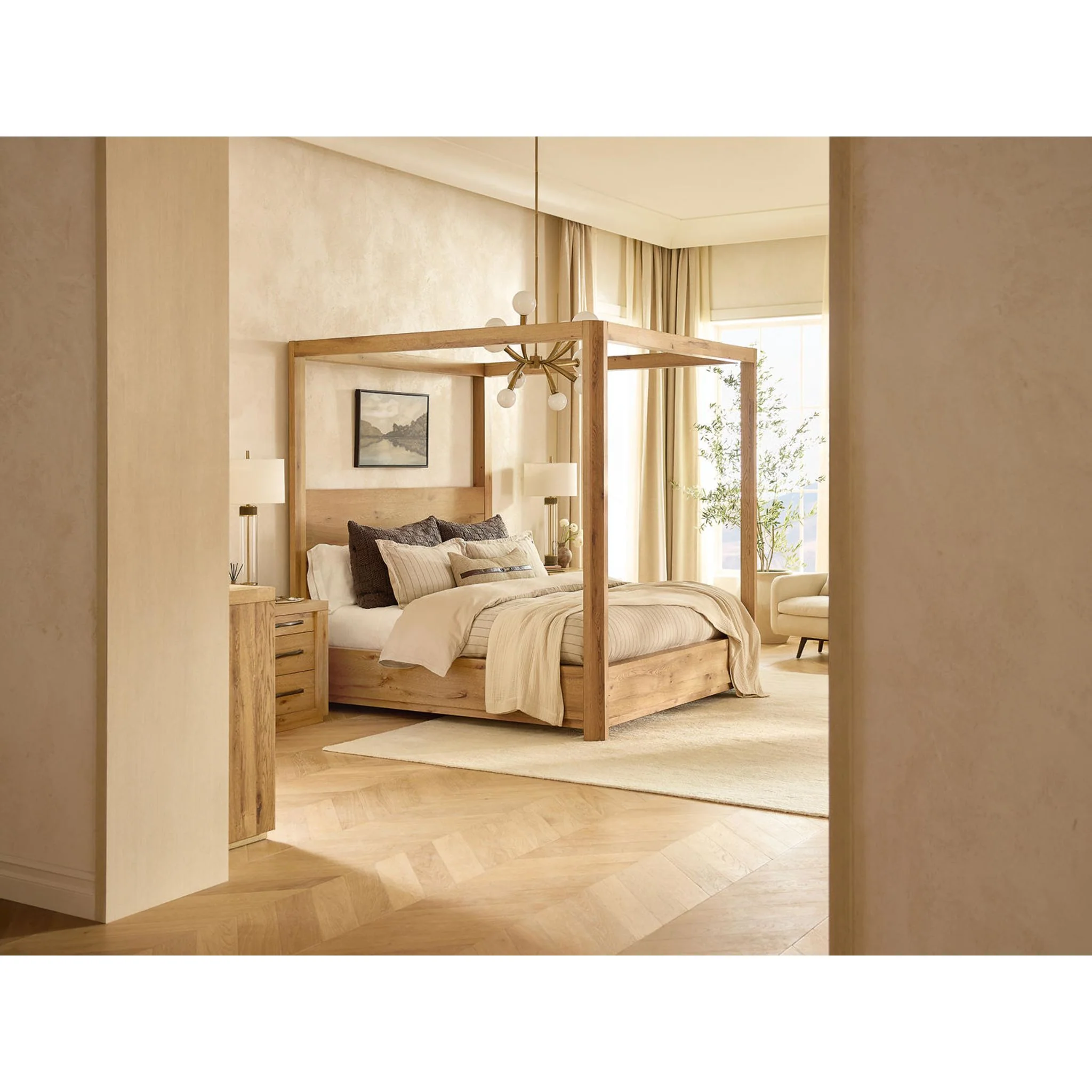 Bracken-Exclusive 5 Piece King Canopy Bedroom - Image 17