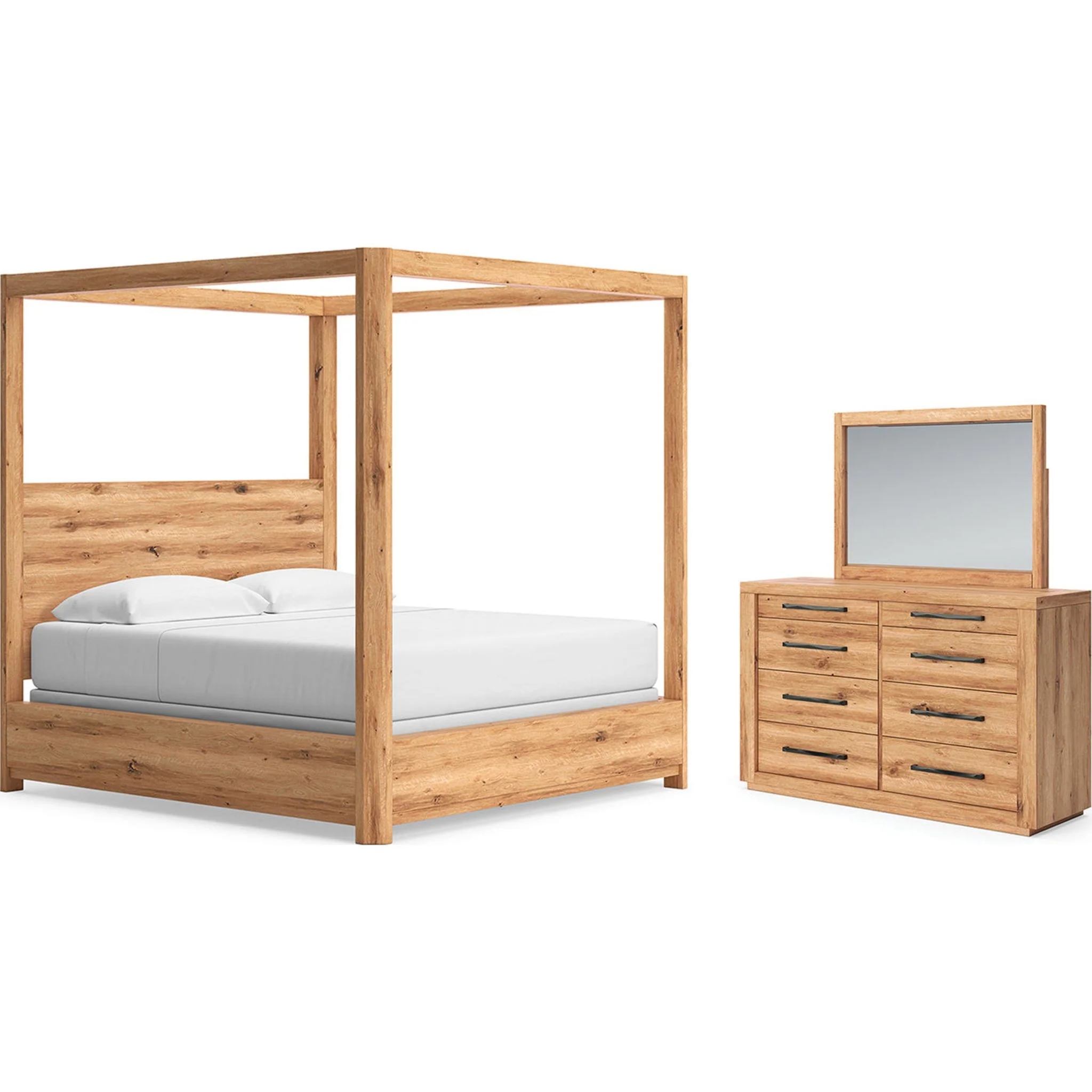Bracken-Exclusive 5 Piece King Canopy Bedroom - Image 2