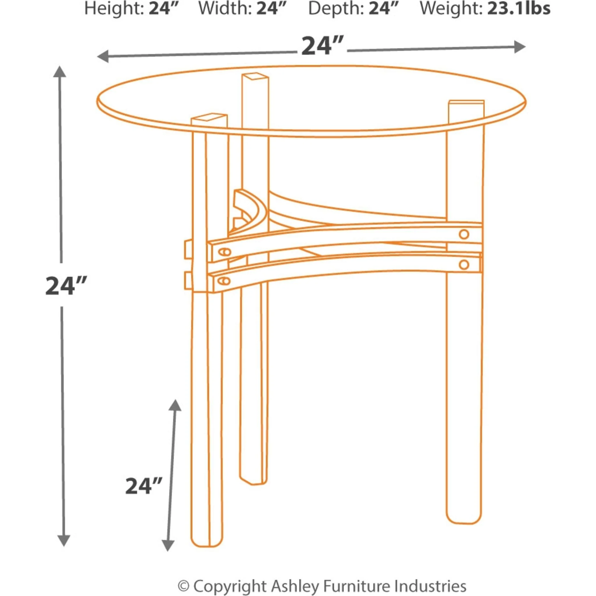 Braddoni Round End Table - Image 5