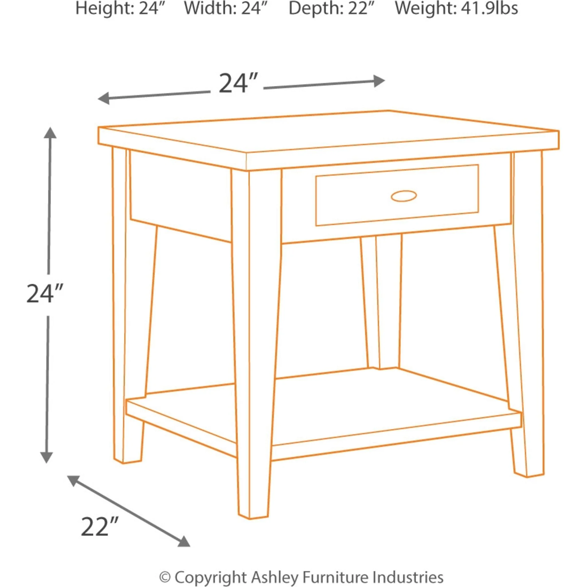 Branbury Rectangle End Table - Image 10