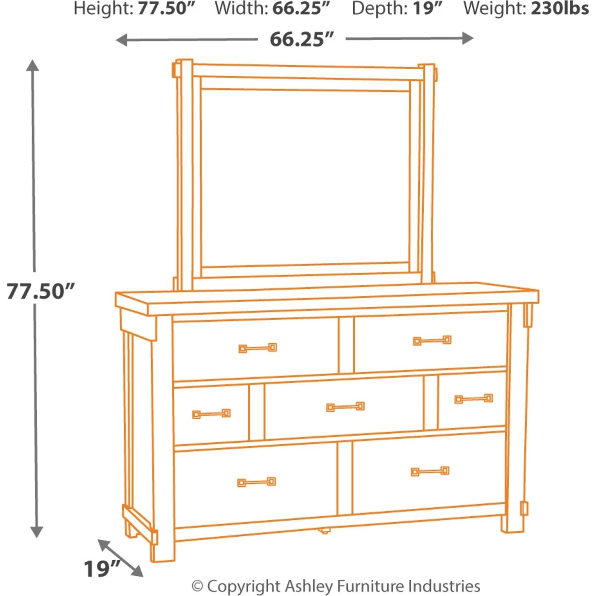 Brashland Dresser and Mirror - Image 6