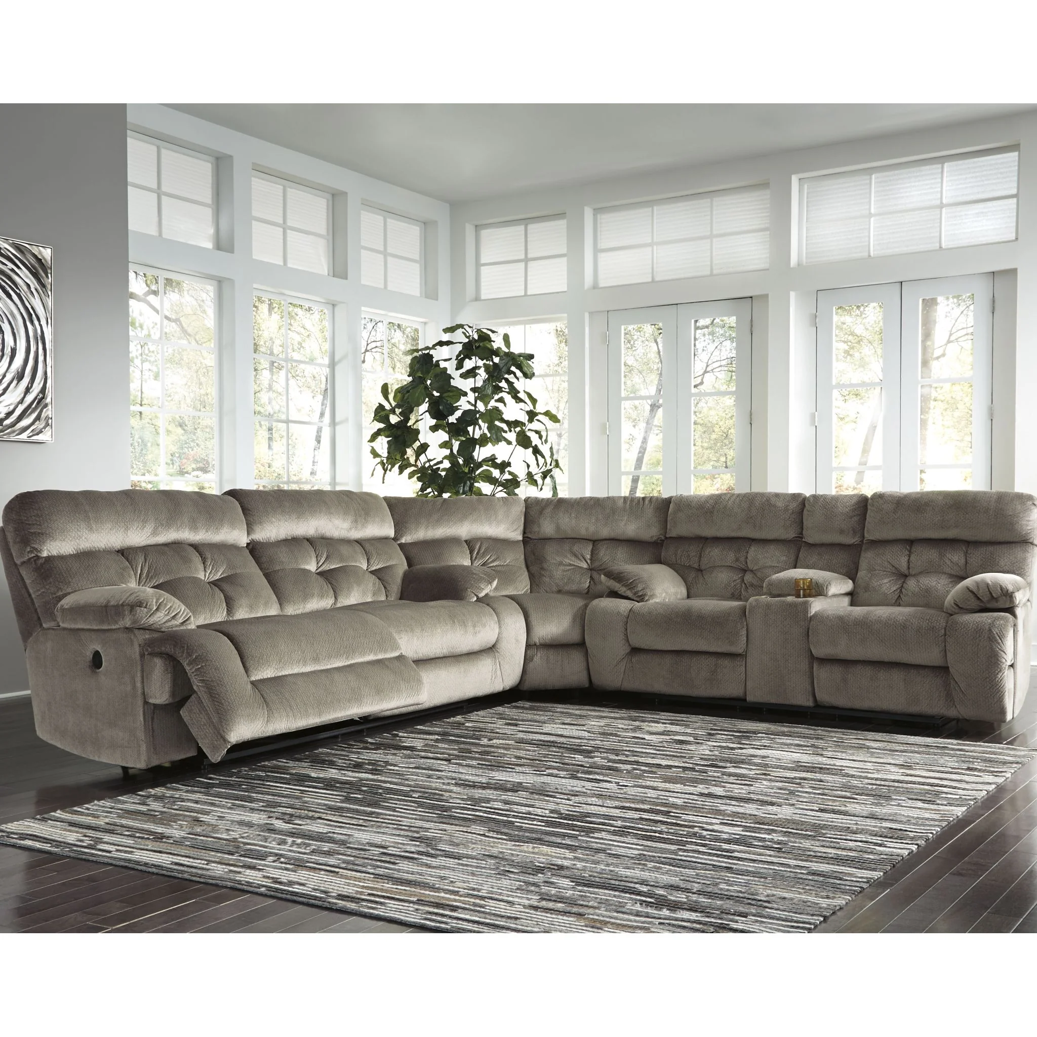 Brassville-Exclusive 3 Piece Power Reclining Sectional - Image 3