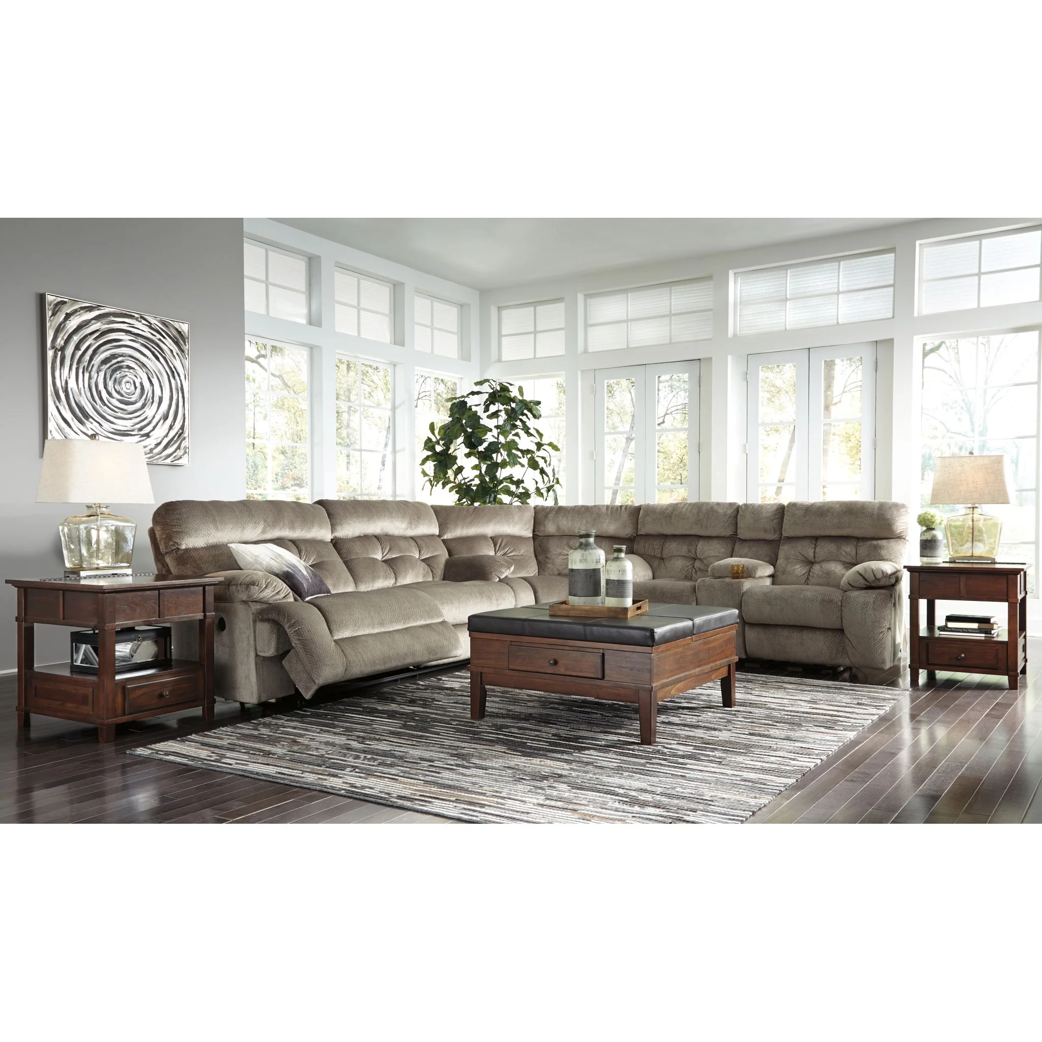Brassville-Exclusive 3 Piece Power Reclining Sectional - Image 5