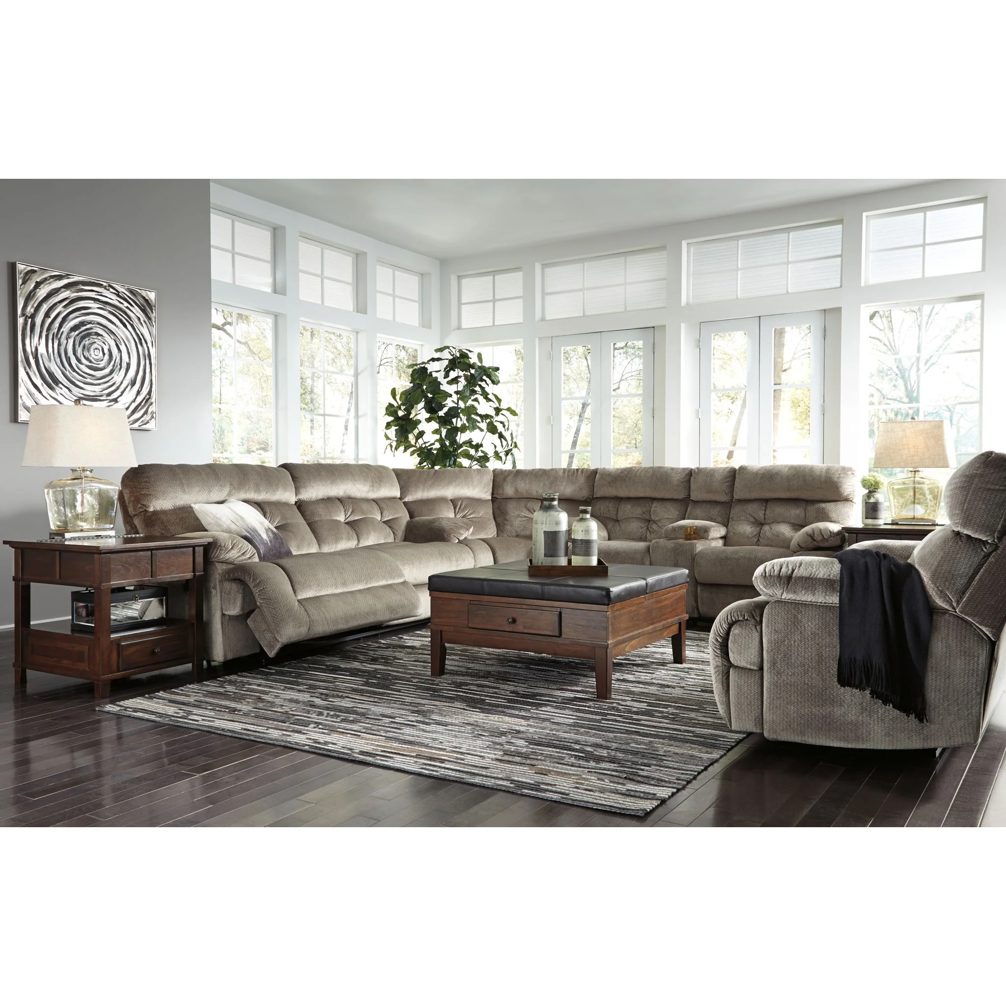 Brassville-Exclusive 3 Piece Power Reclining Sectional - Image 6