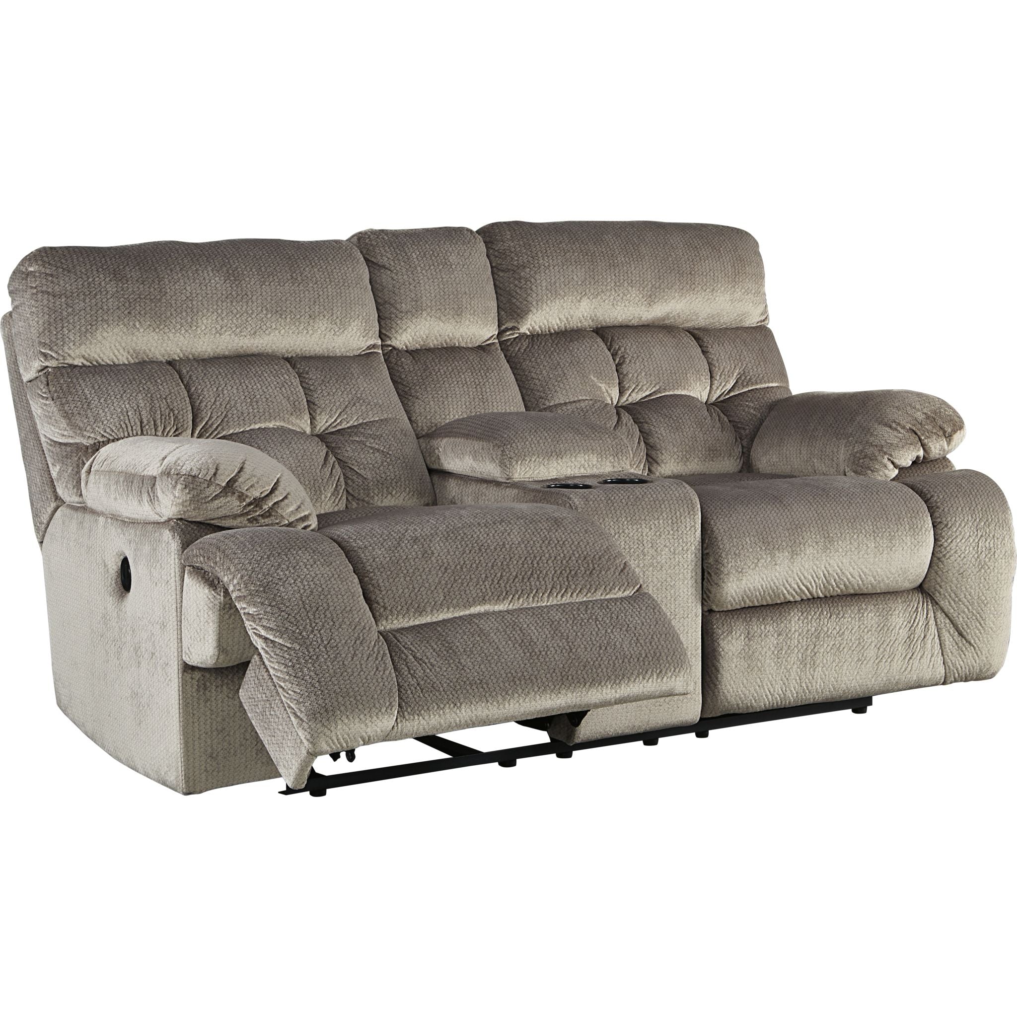 Brassville-Exclusive Reclining Loveseat with Console - Image 4