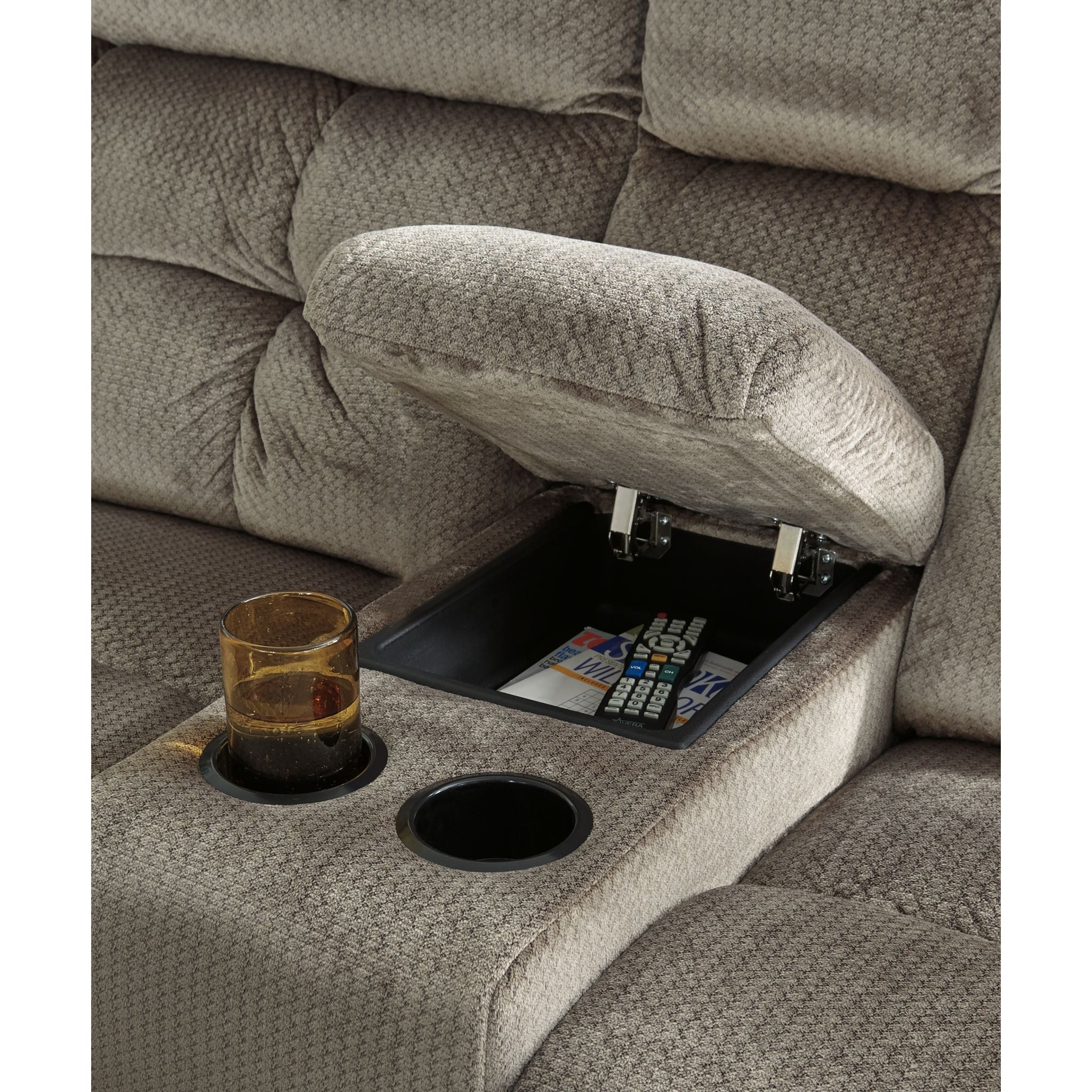 Brassville-Exclusive Reclining Power Loveseat with Console - Image 4