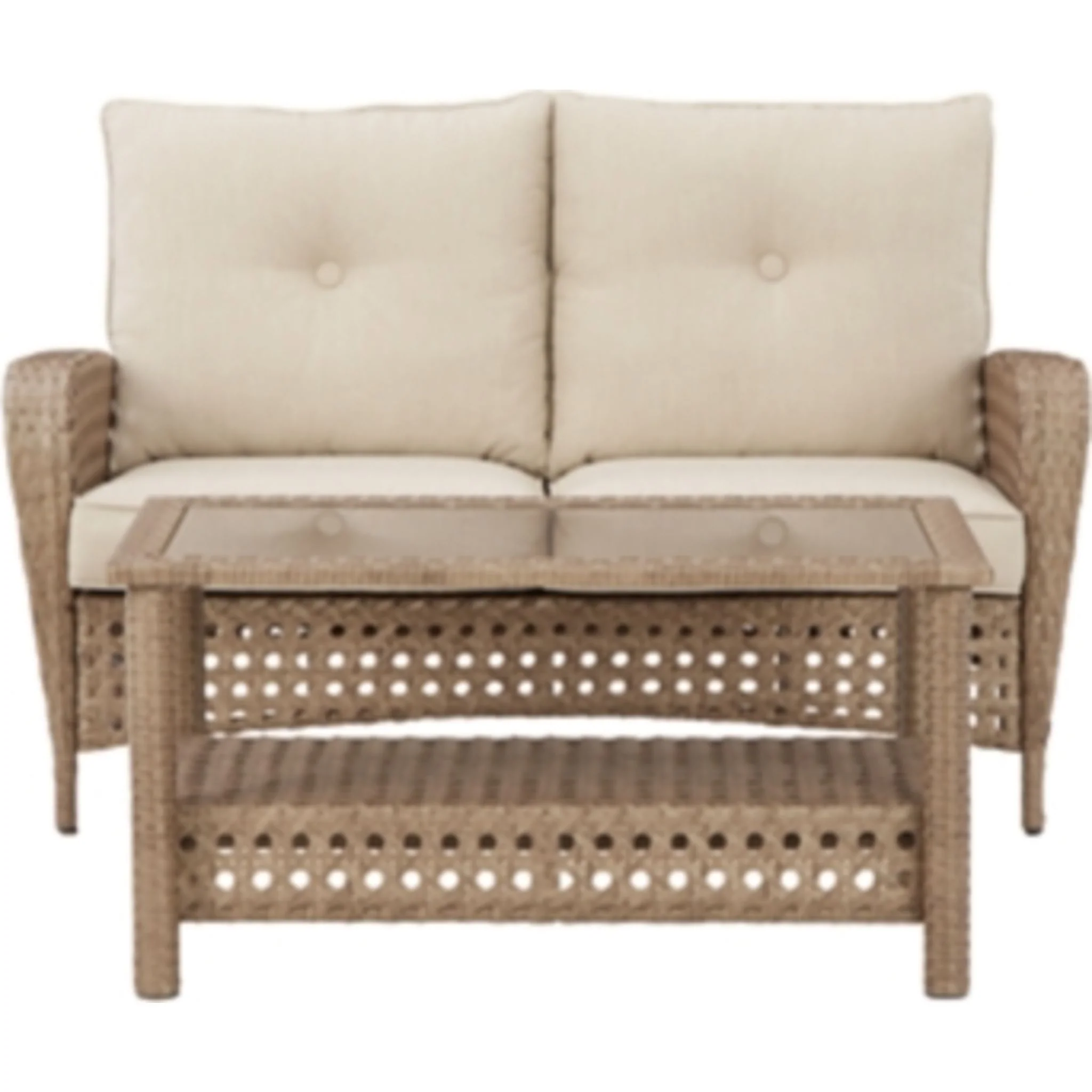 Outdoor Braylee Loveseat with Table - Image 4