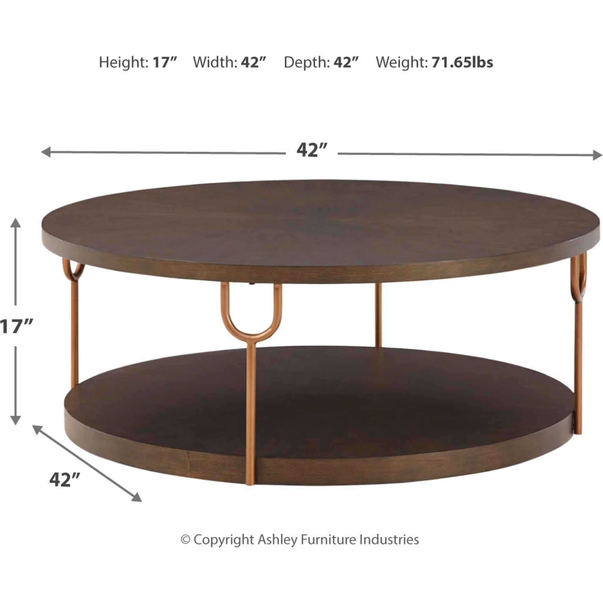 Brazburn Round Coffee Table - Image 4
