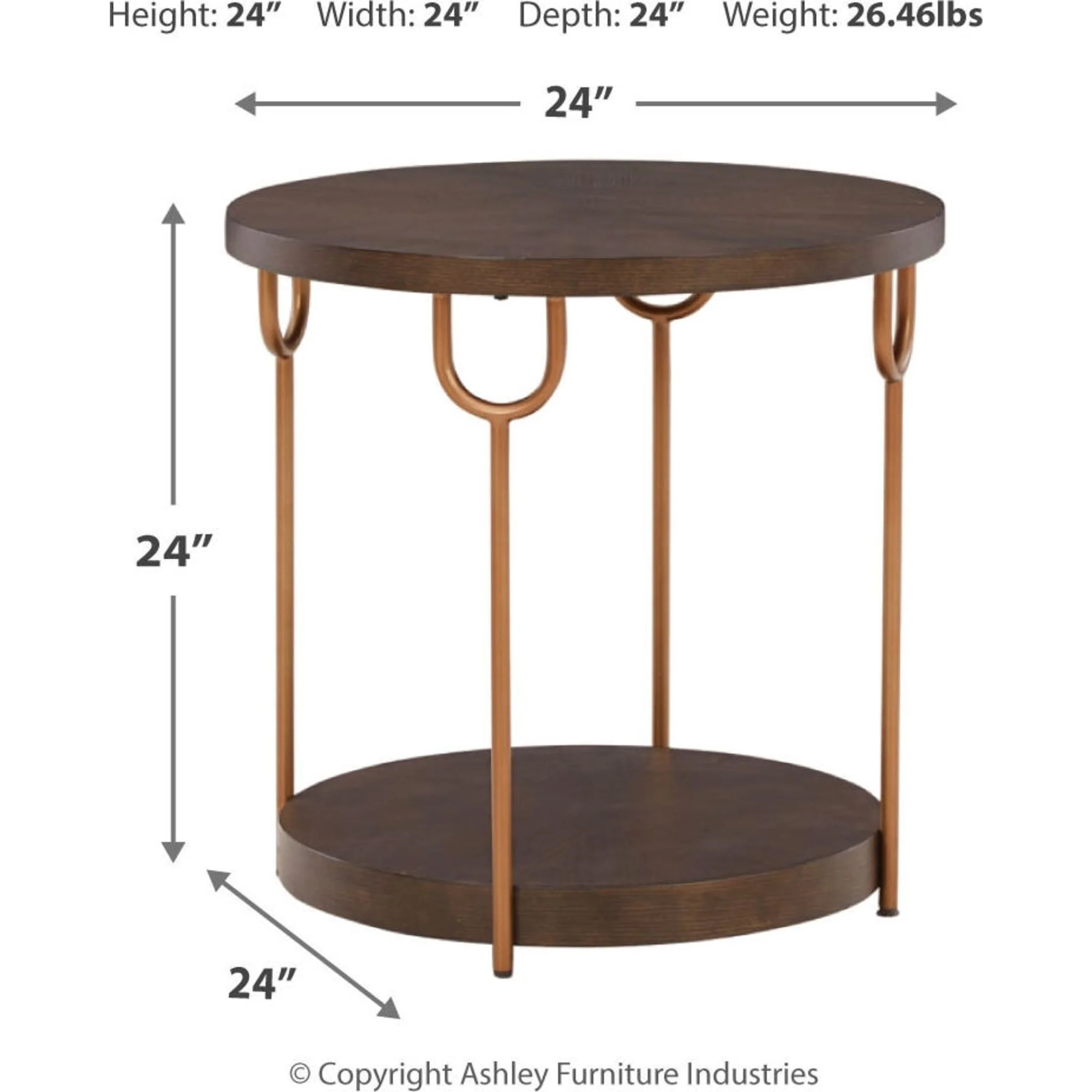 Brazburn Round End Table - Image 4