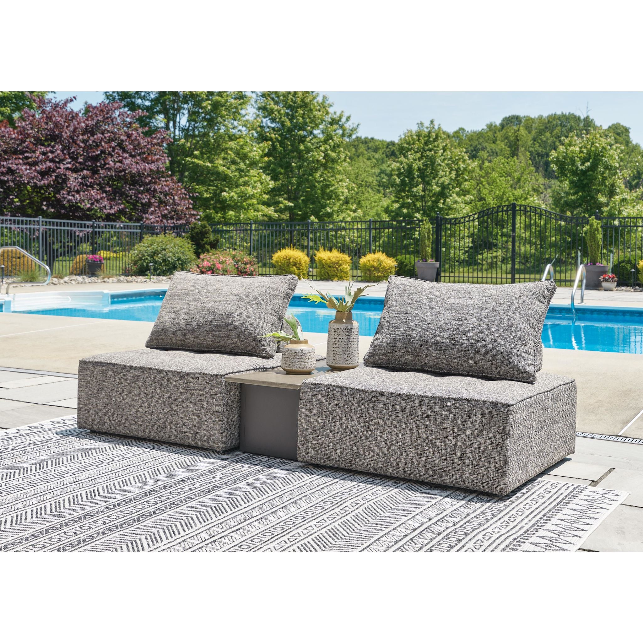 Bree Zee 3 Piece Outdoor Modular Sectional - Image 16