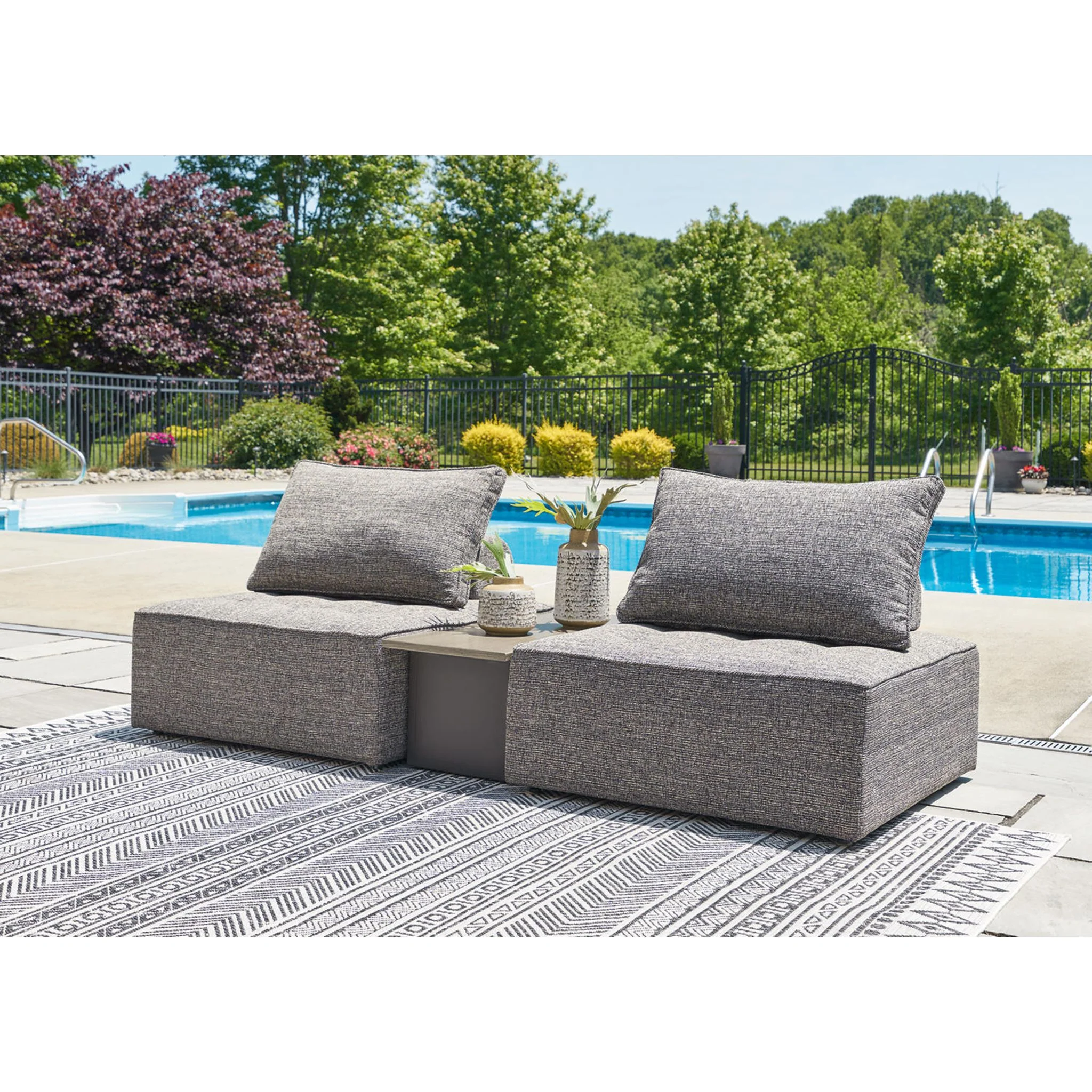 Bree Zee 3 Piece Outdoor Modular Sectional - Image 2