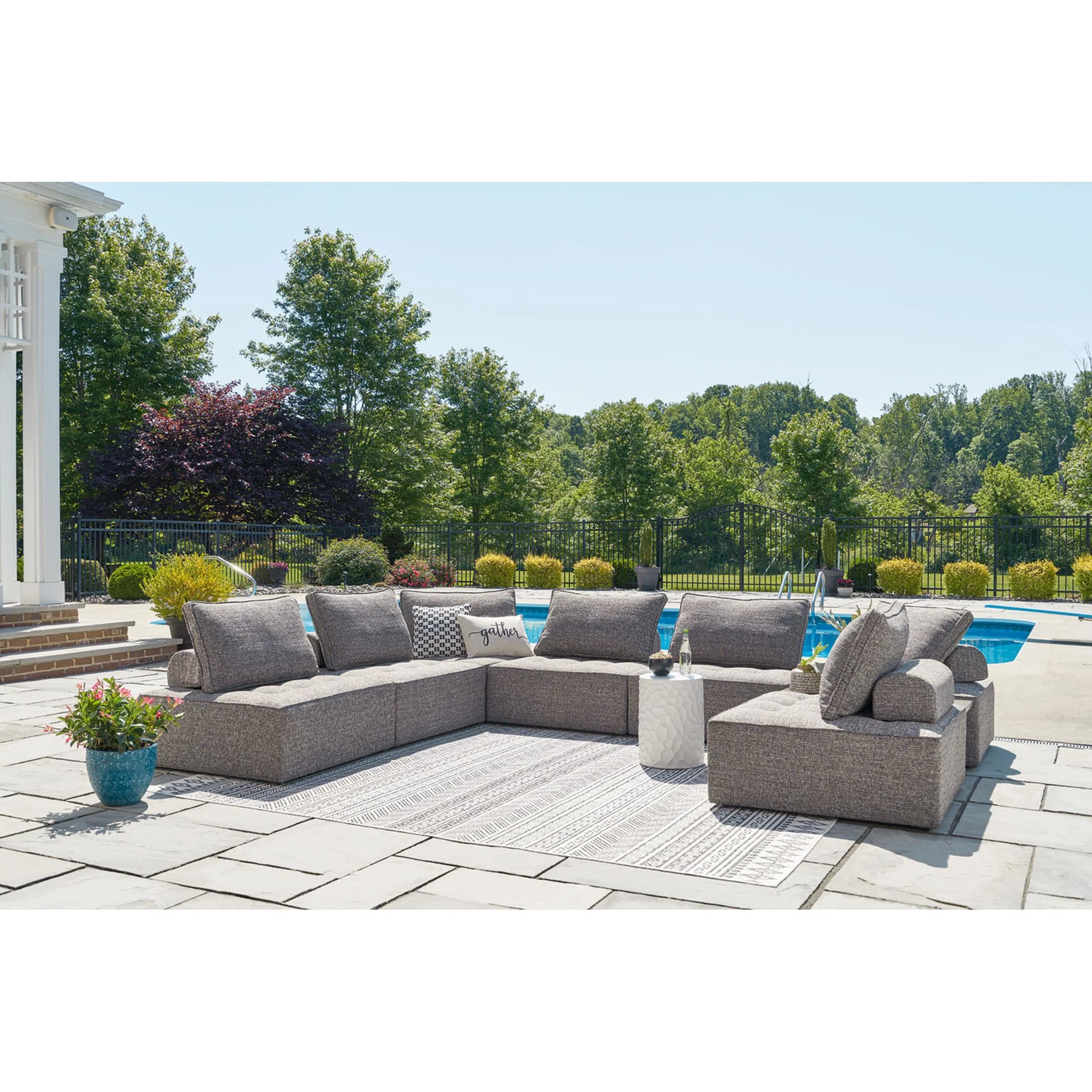 Bree Zee 9 Piece Outdoor Sectional - Image 2