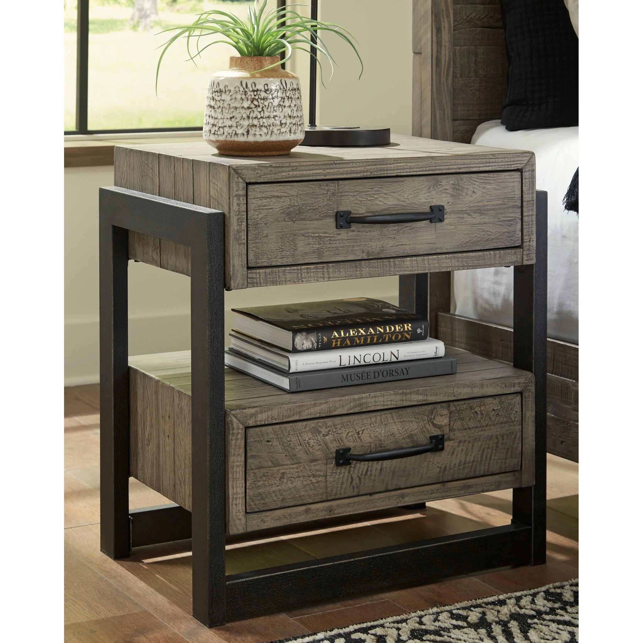 Brennagan Two Drawer Nightstand - Image 2