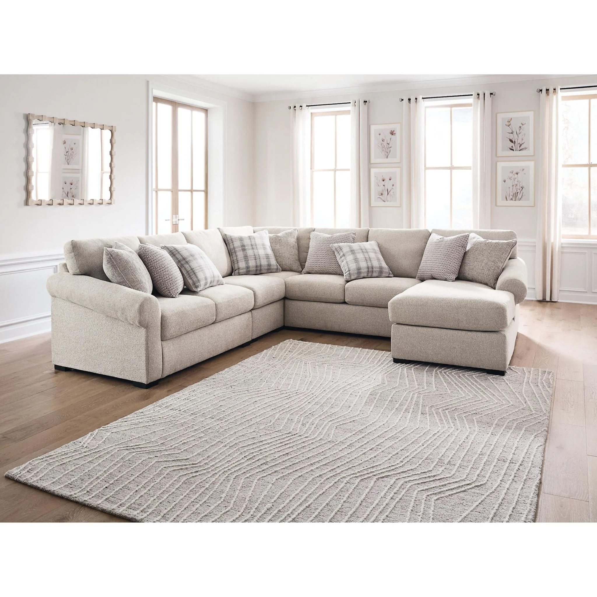 Bridgemont-Exclusive 5 Piece Sectional with Chaise - Image 2