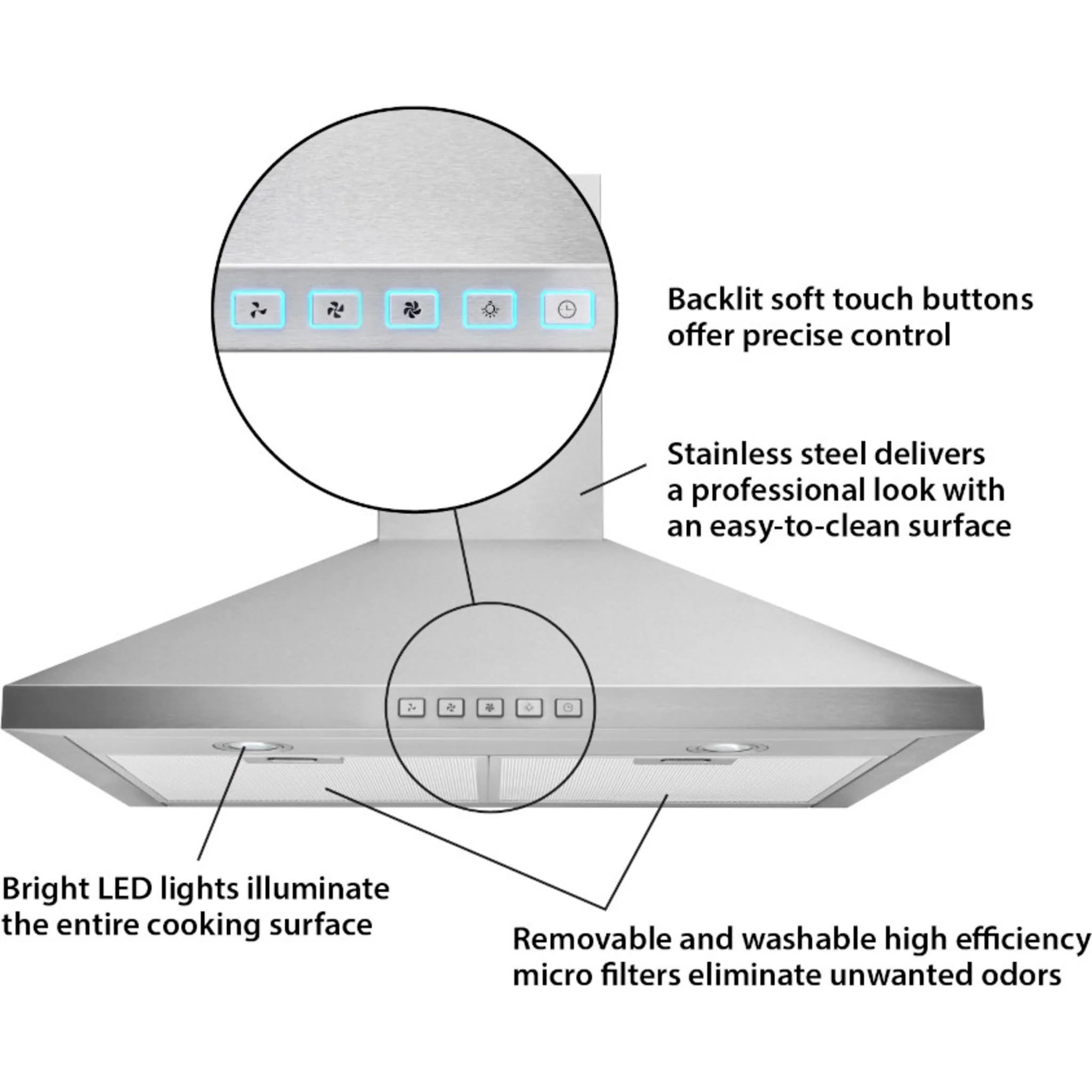 Broan Range Hood (BWP1244SS) - Stainless Steel - Image 2