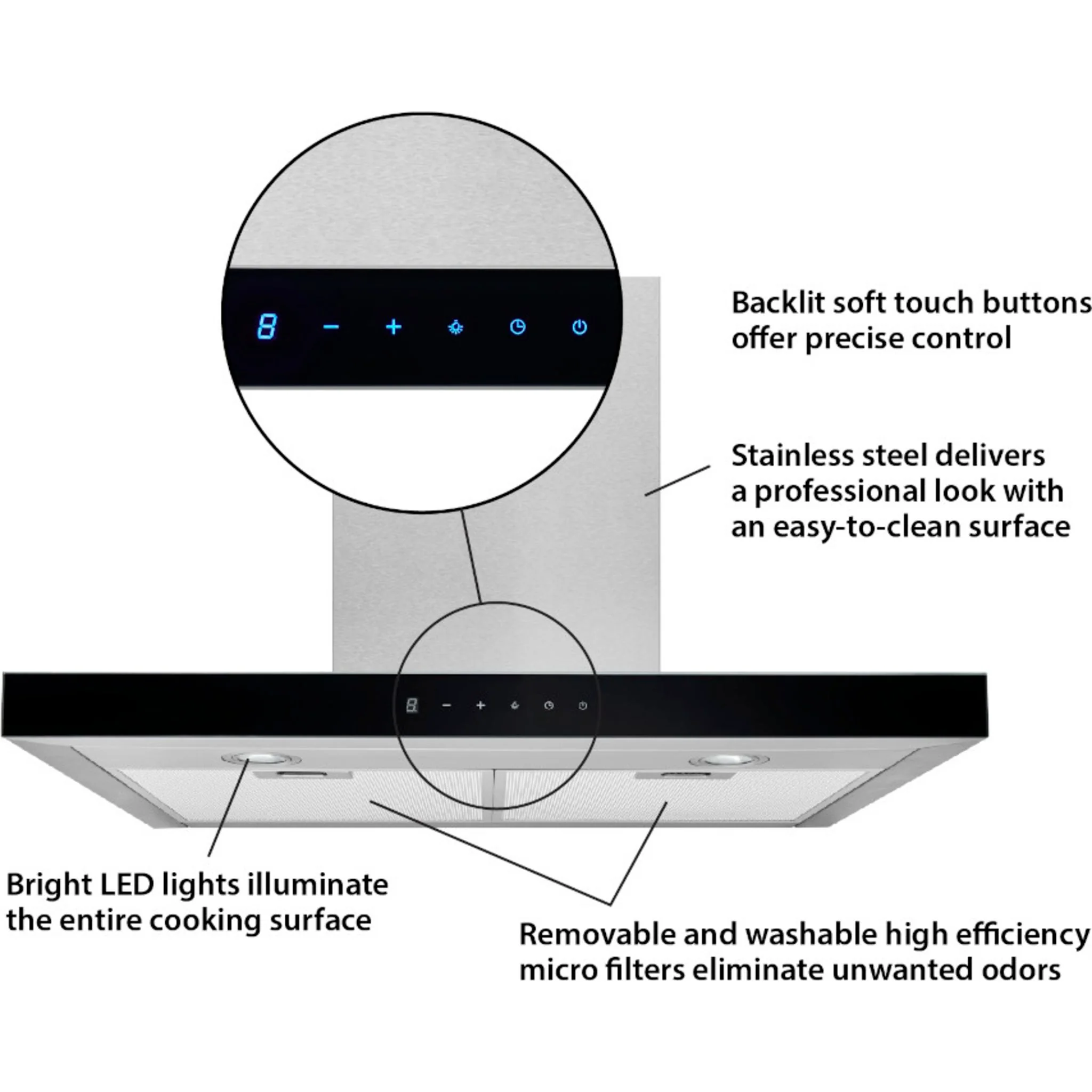 Broan Range Hood (BWT1304SSB) - Stainless Steel - Image 3