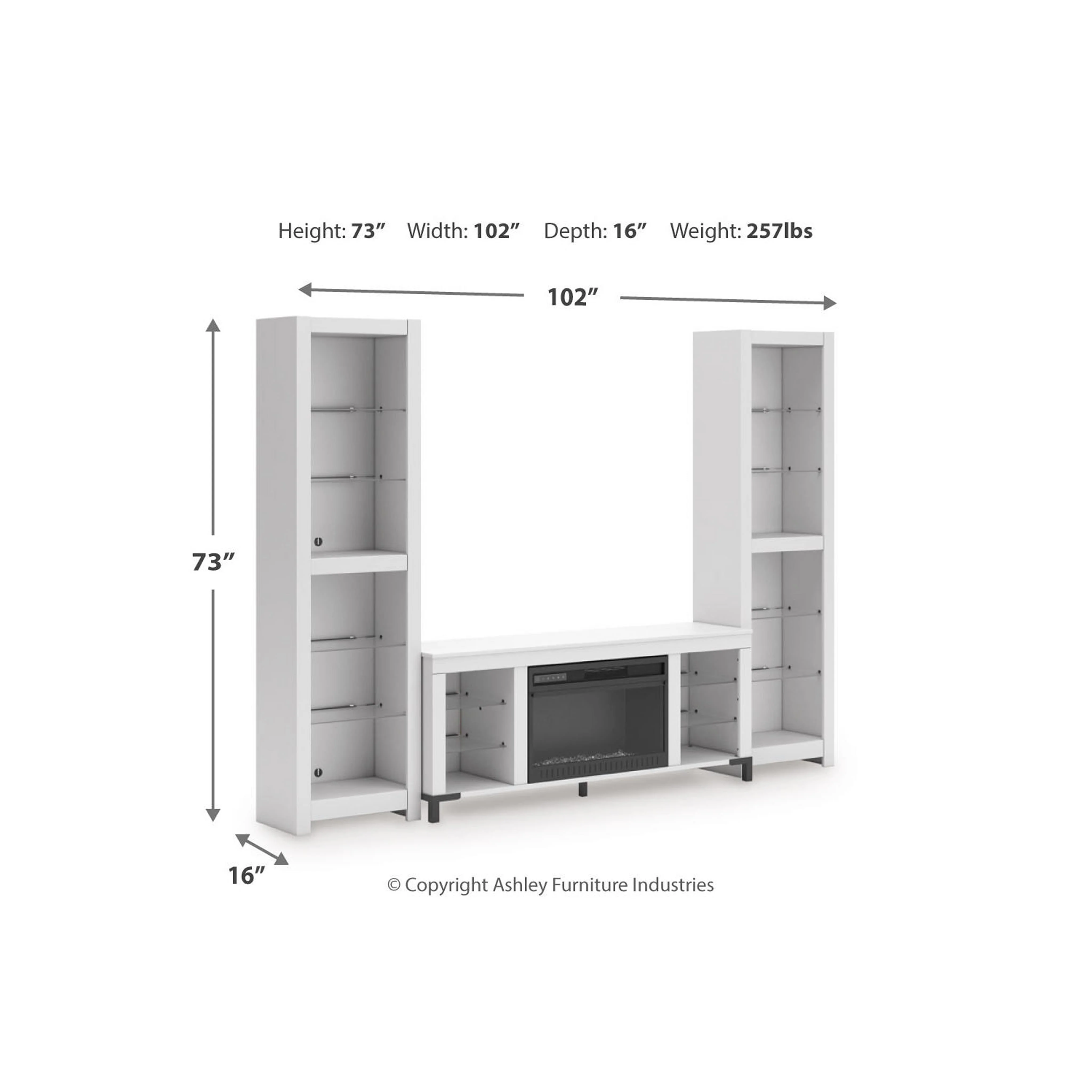 Brollevi 3 Piece Entertainment Unit - Image 3