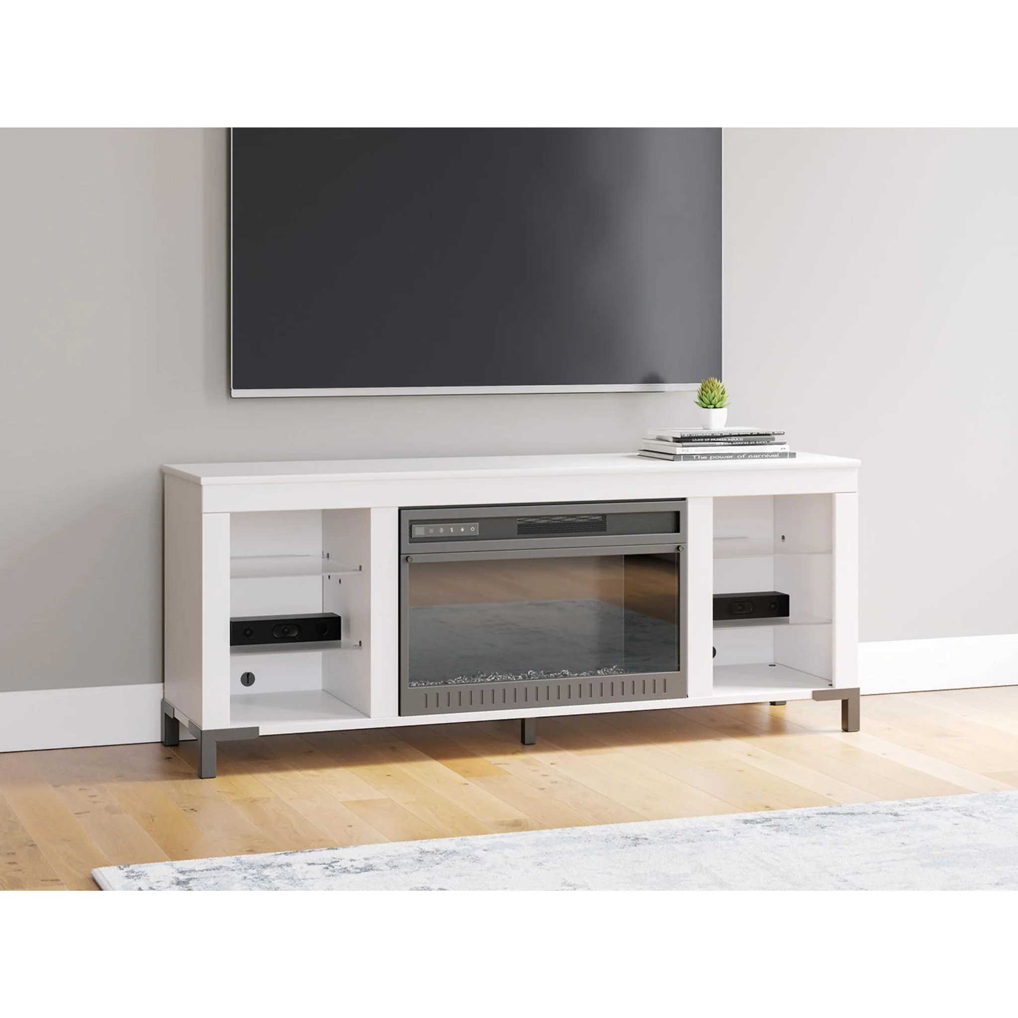 Brollevi TV Stand with Fireplace - Image 2