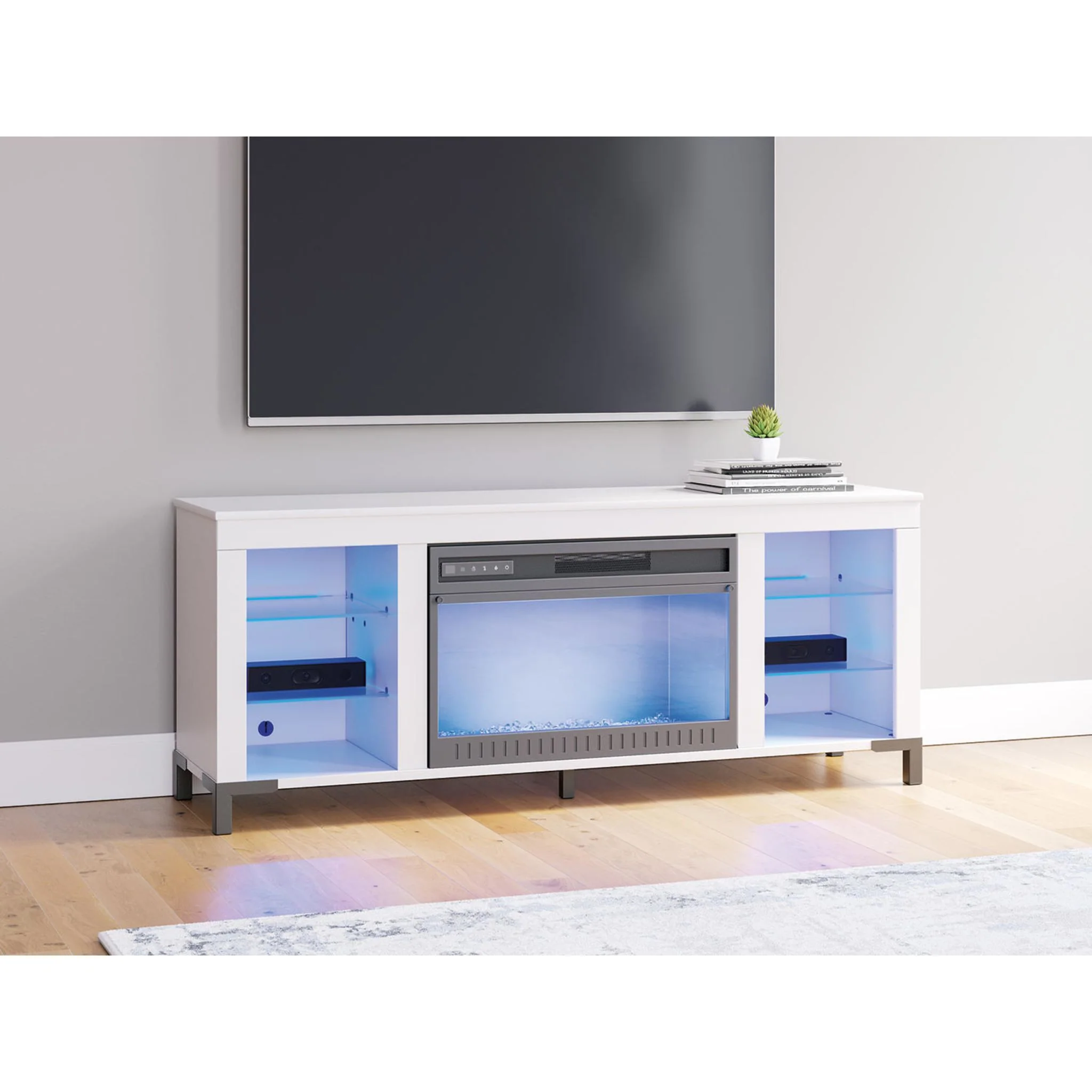 Brollevi TV Stand with Fireplace - Image 4