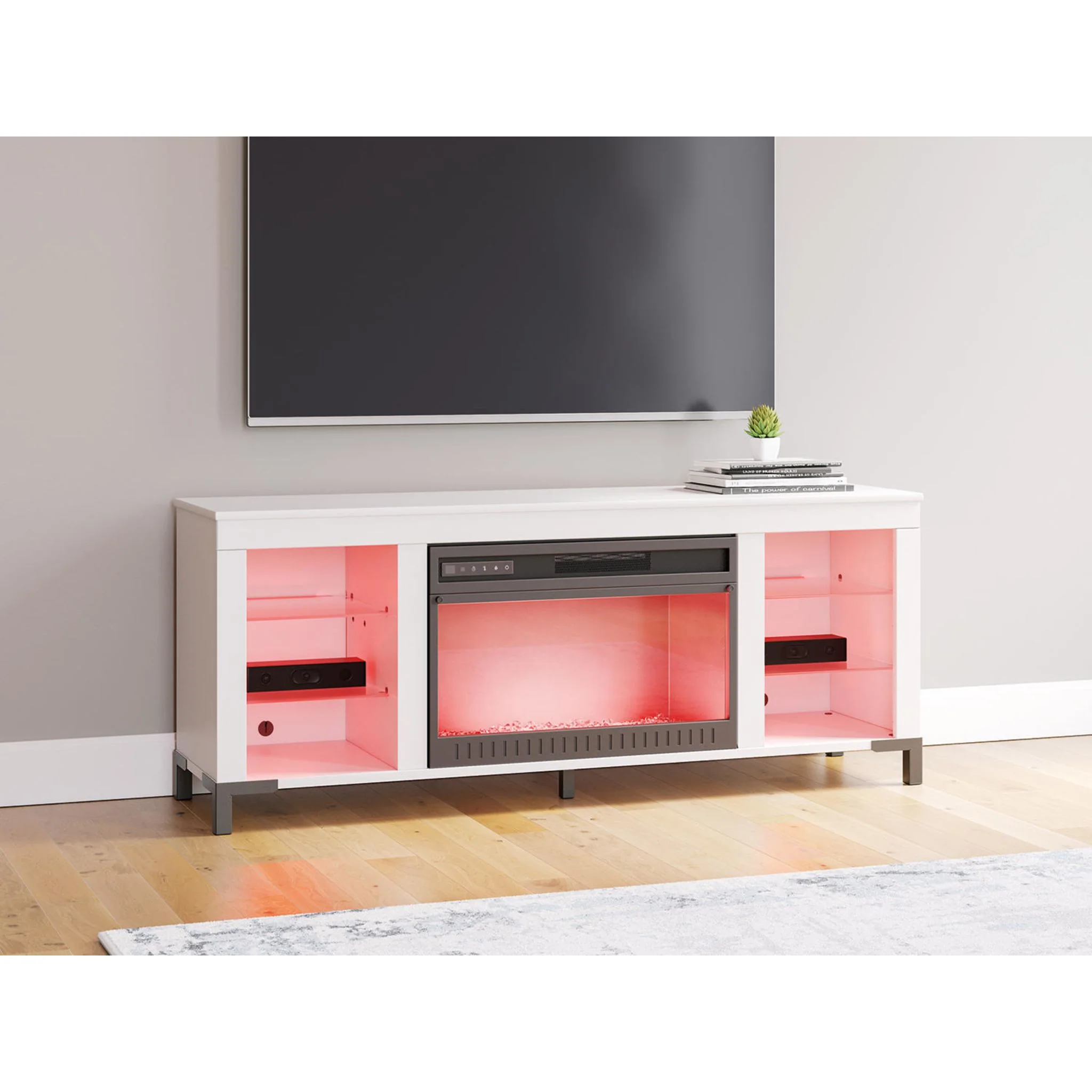 Brollevi TV Stand with Fireplace - Image 5