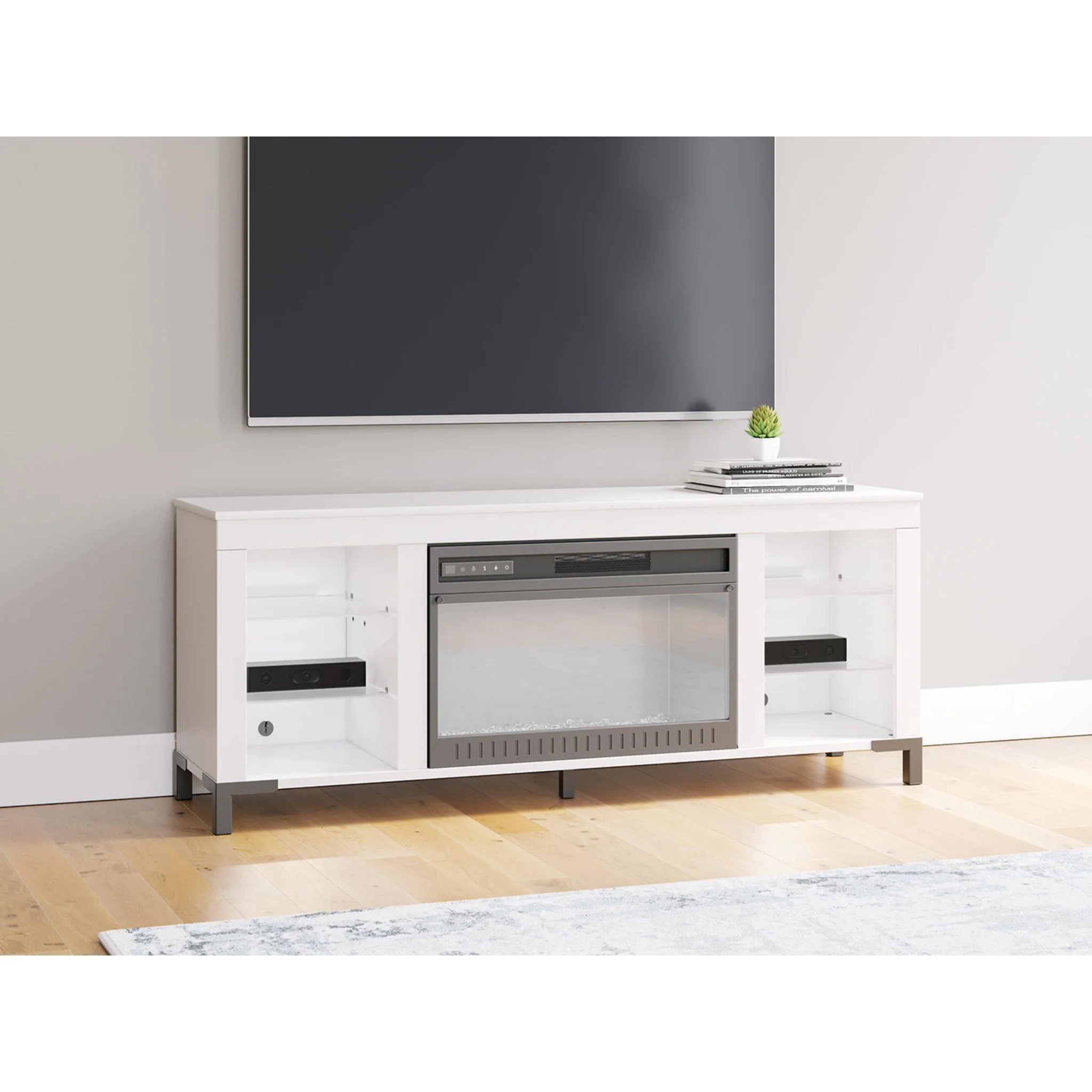 Brollevi TV Stand with Fireplace - Image 6