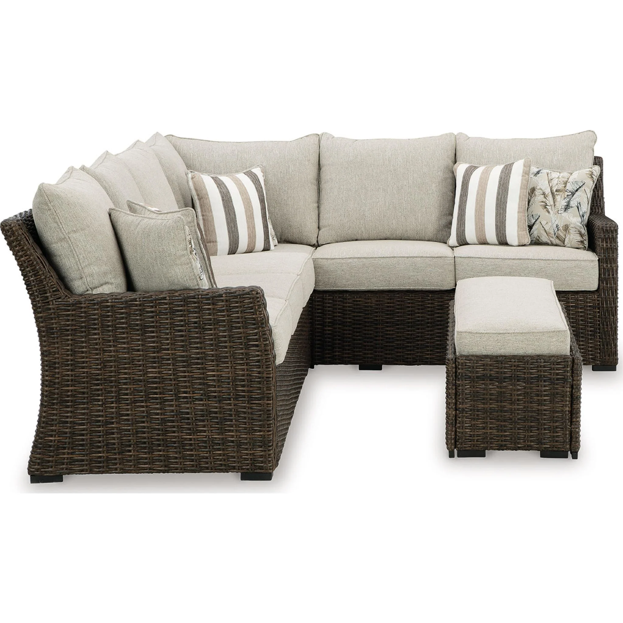 Brook Ranch 2 Piece Outdoor Sectional with Bench - Image 41