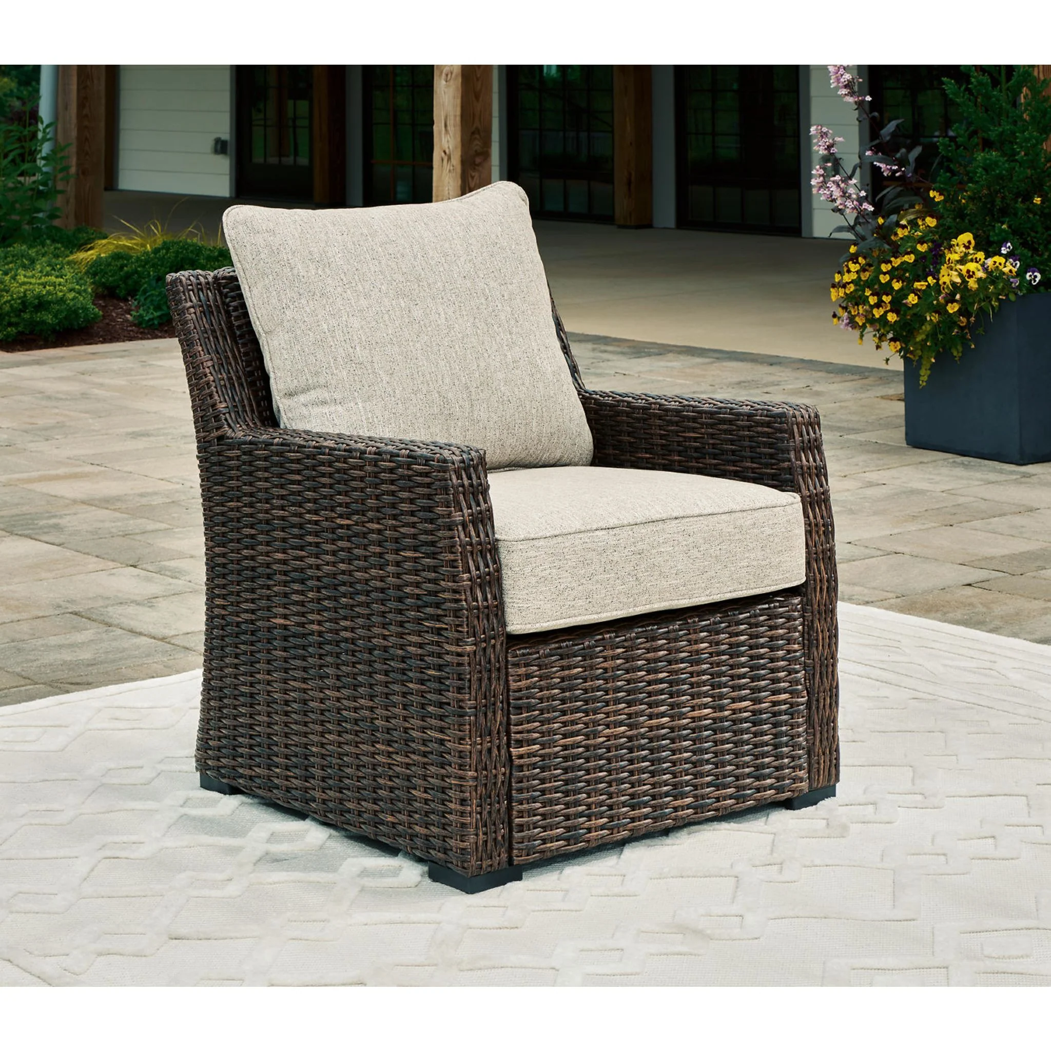 Brook Ranch Outdoor Lounge Chair with Cushion - Image 24