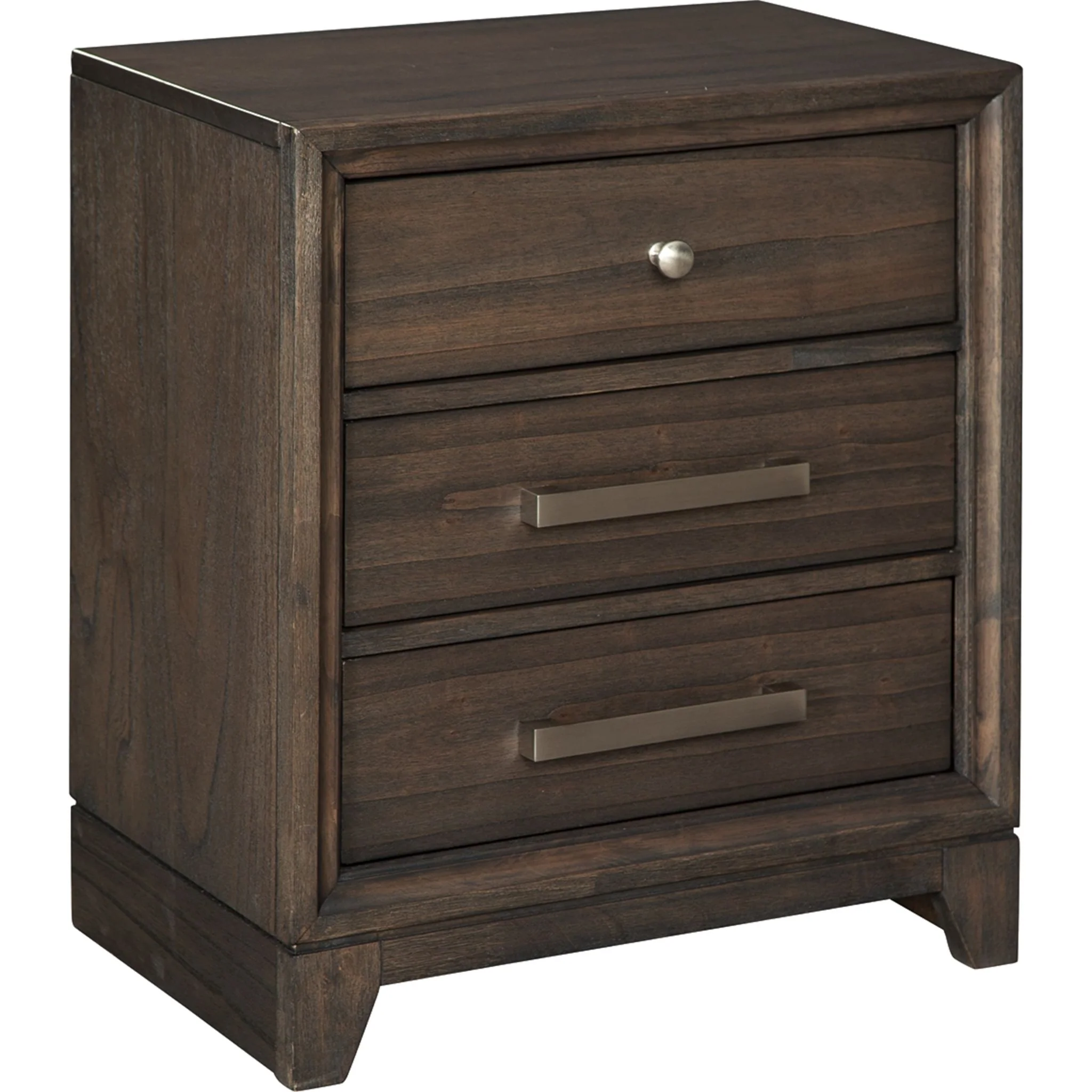 Brueban Three Drawer Nightstand - Image 4