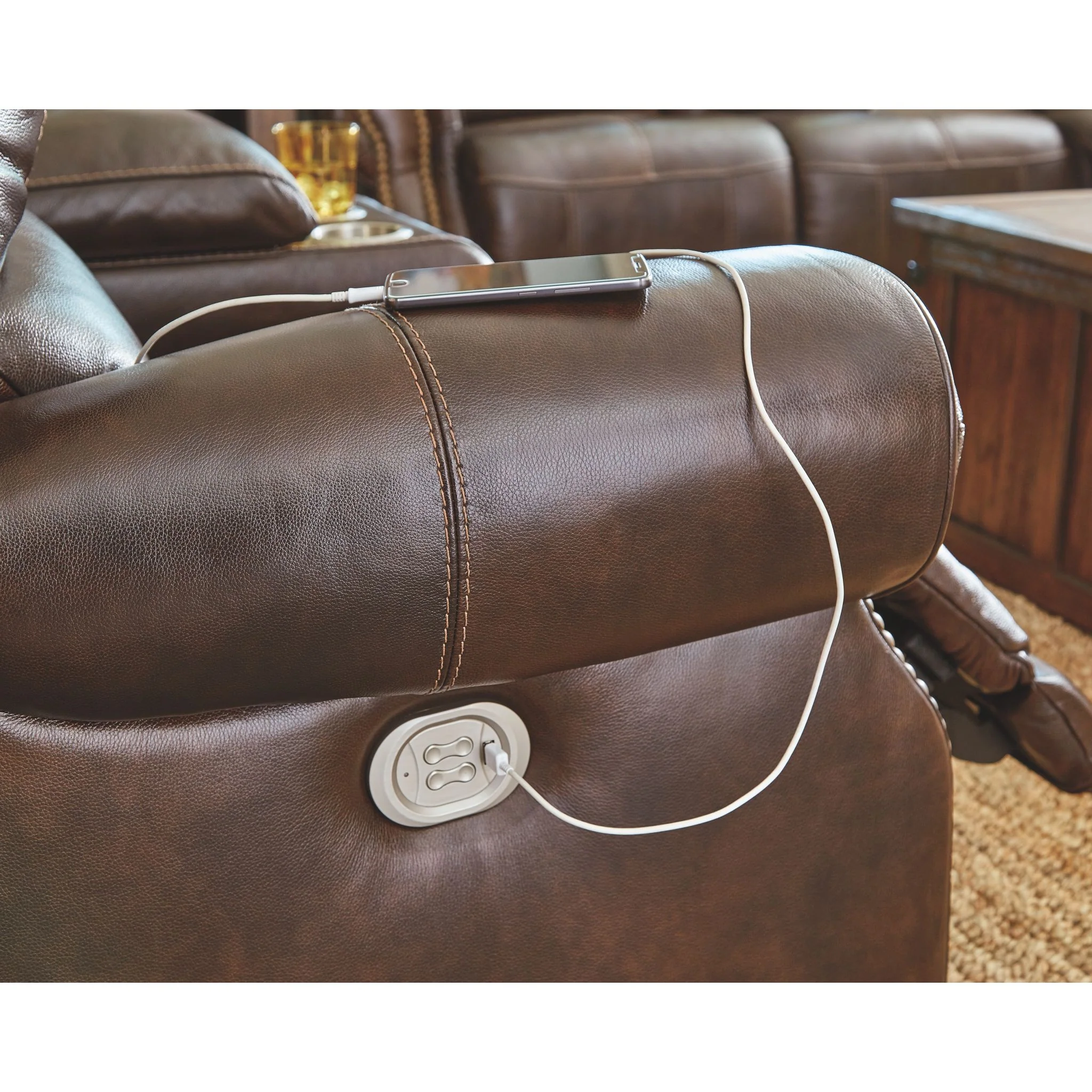 Buncrana Power Reclining Loveseat with Adjustable Headrest - Image 8