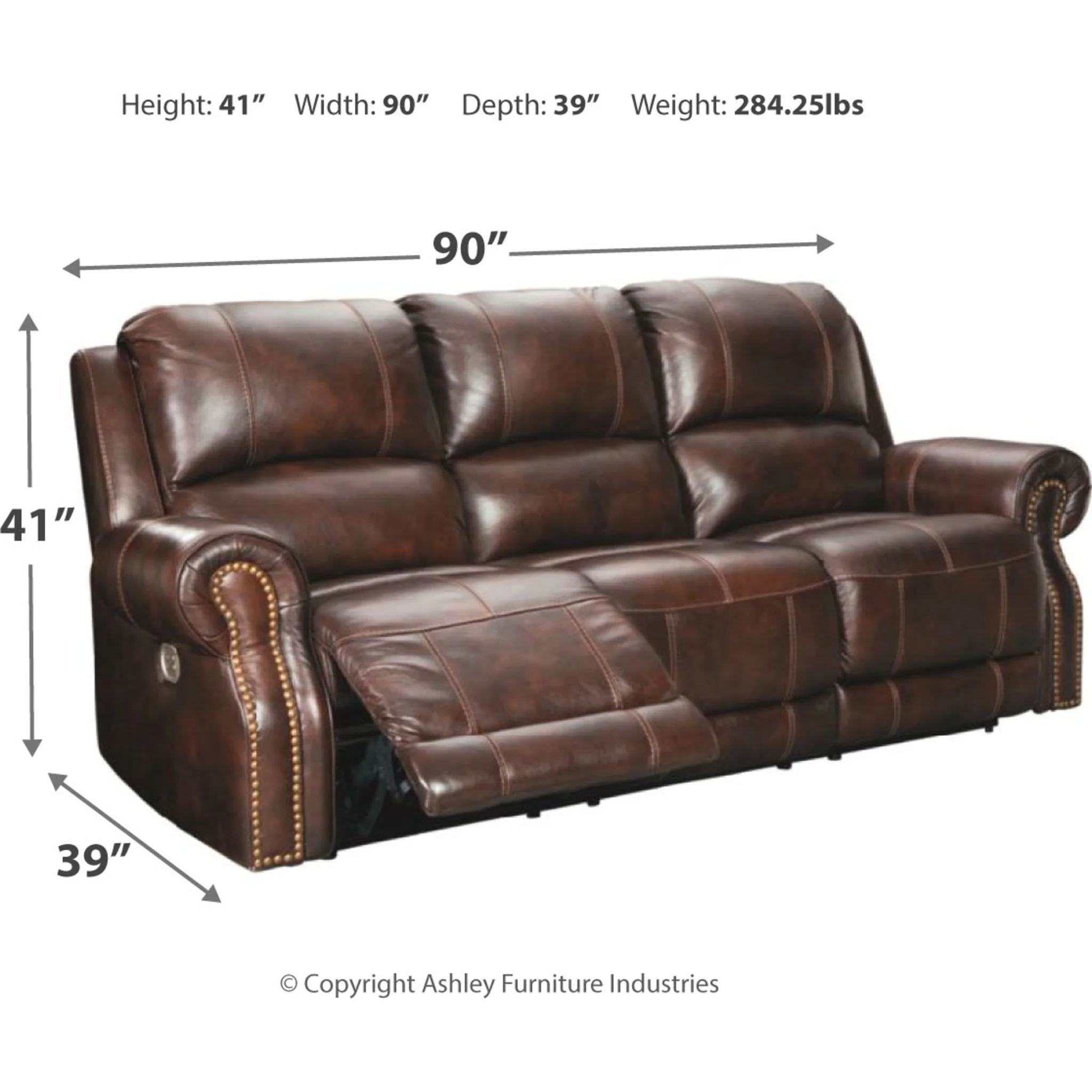 Buncrana Power Reclining Sofa with Adjustable Headrest - Image 4