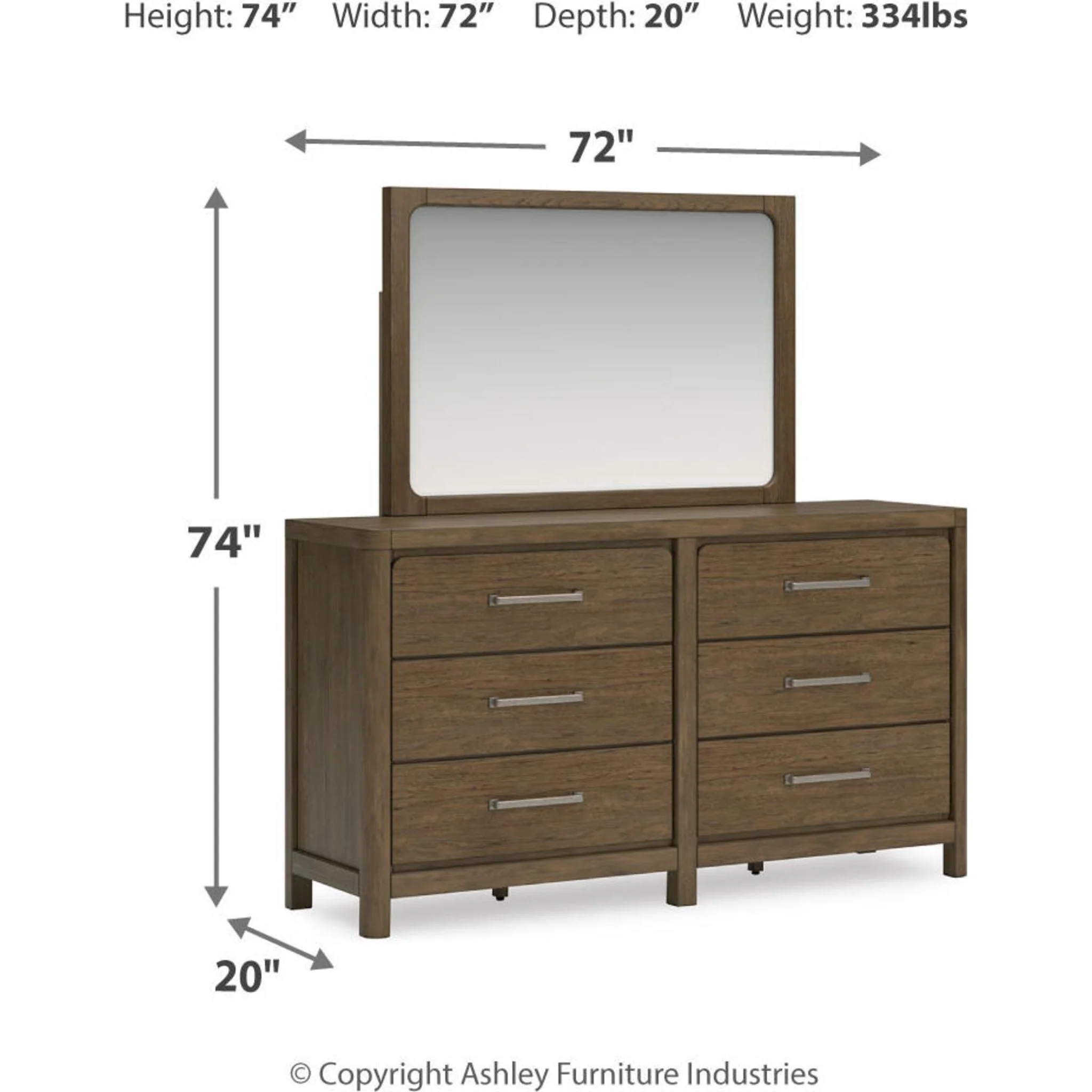 Cabalynn Dresser and Mirror - Image 3