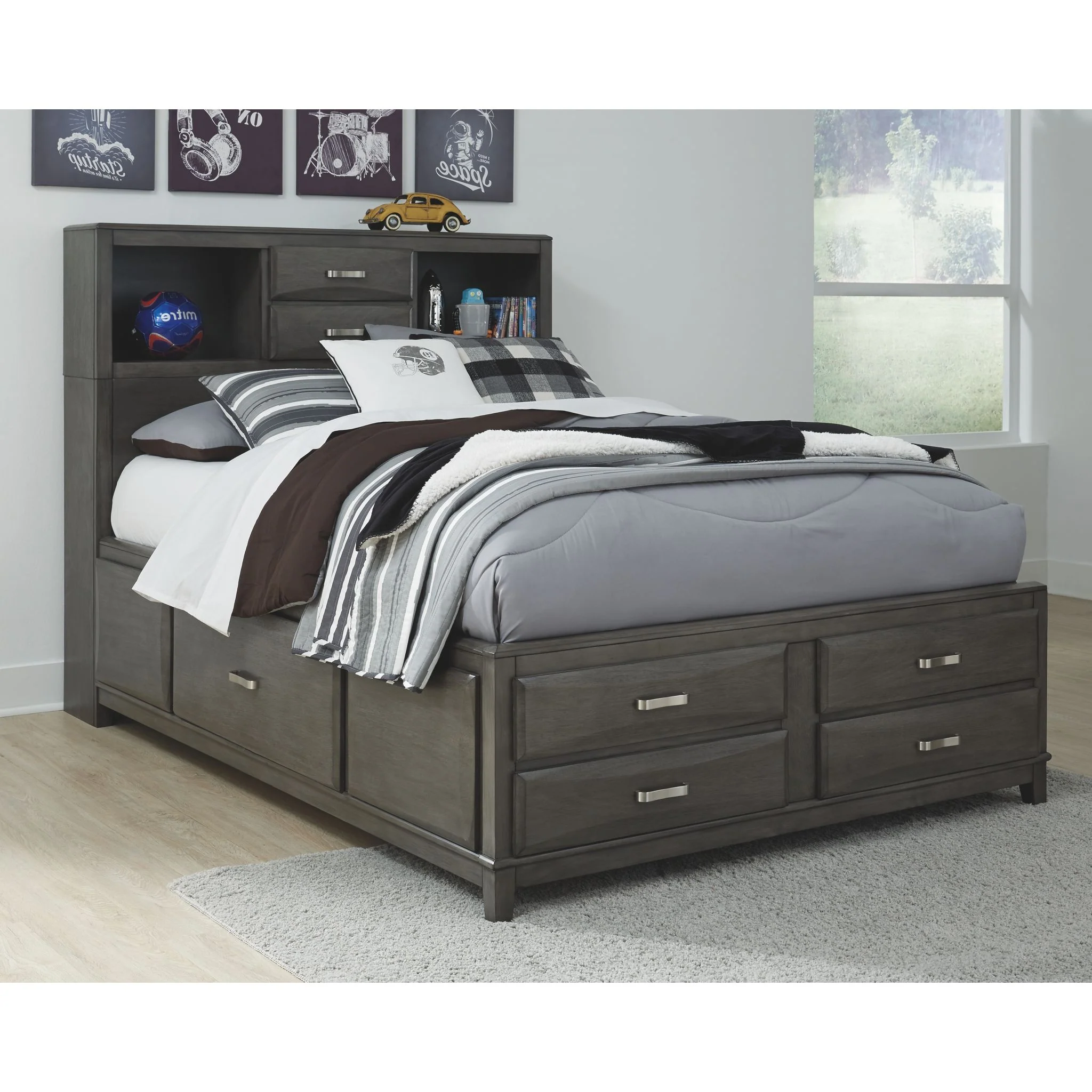 Caitbrook Full Bookcase Storage Bed - Image 2